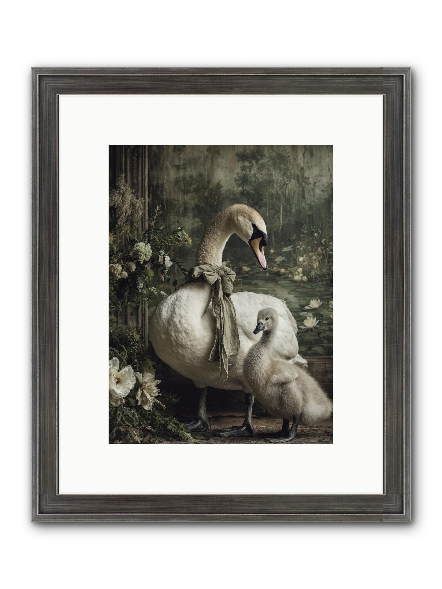 Where Whispers Live Framed Print - Slimwoods Black/Silver 9x12