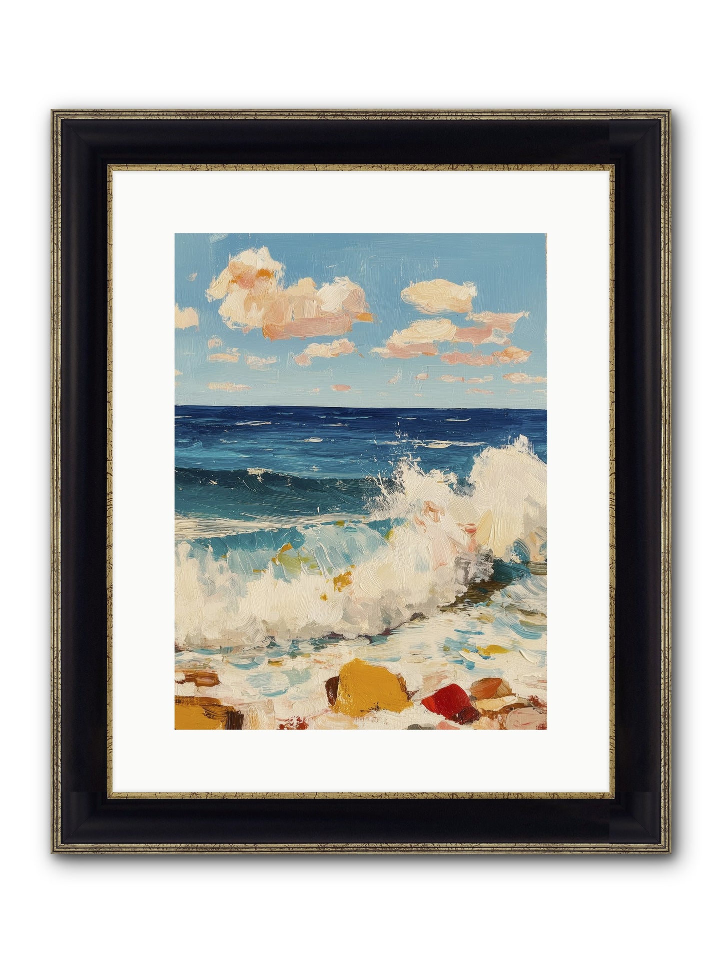 Where Worlds Collide Framed Print - Black & Gold 12x16
