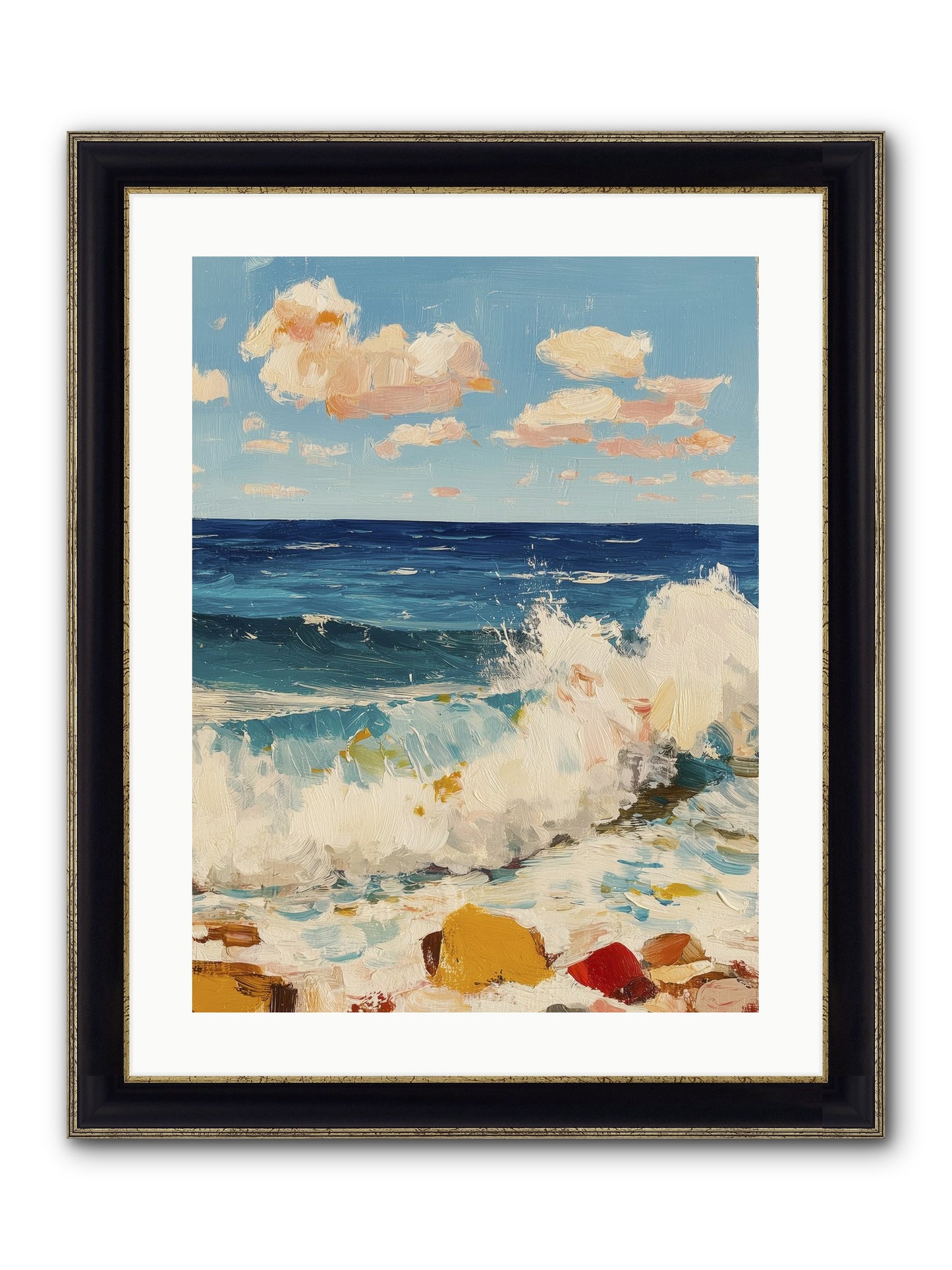 Where Worlds Collide Framed Print - Black & Gold 18x24