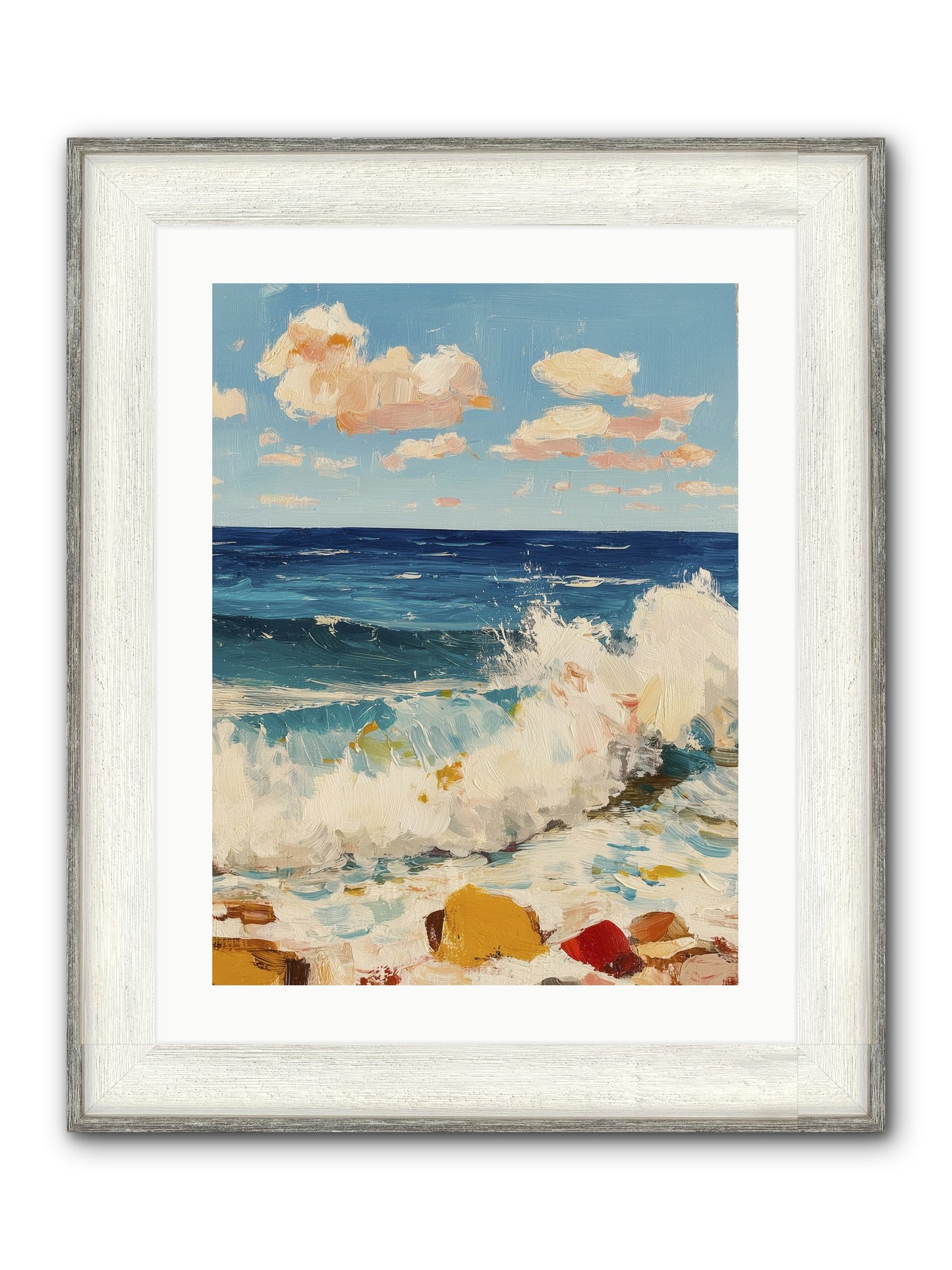 Where Worlds Collide Framed Print - Driftwood White 18x24