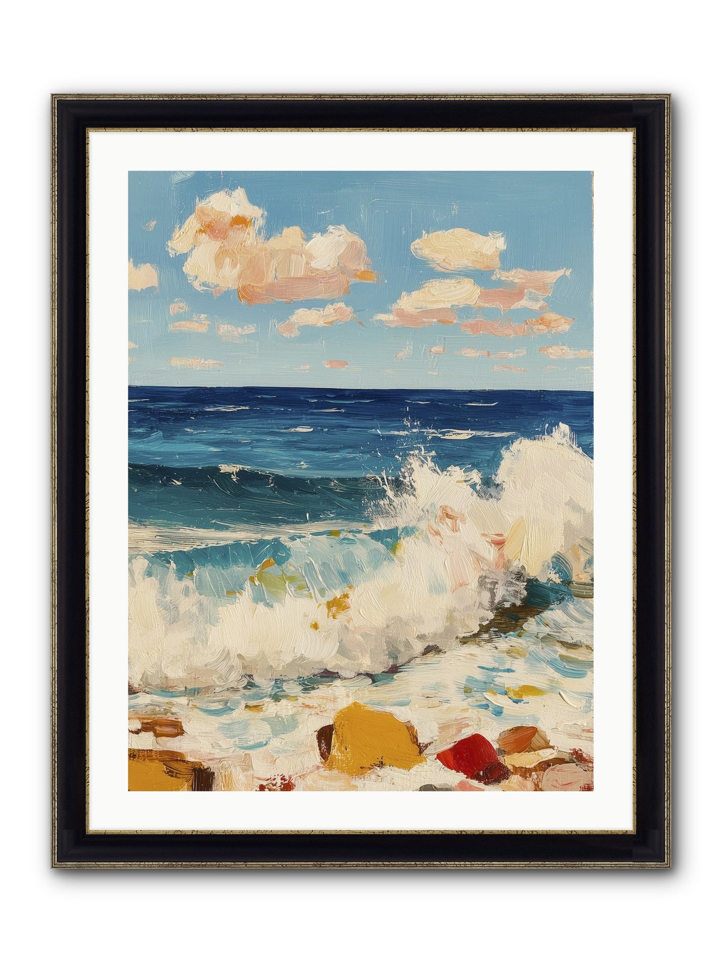 Where Worlds Collide Framed Print - Black & Gold 24x32