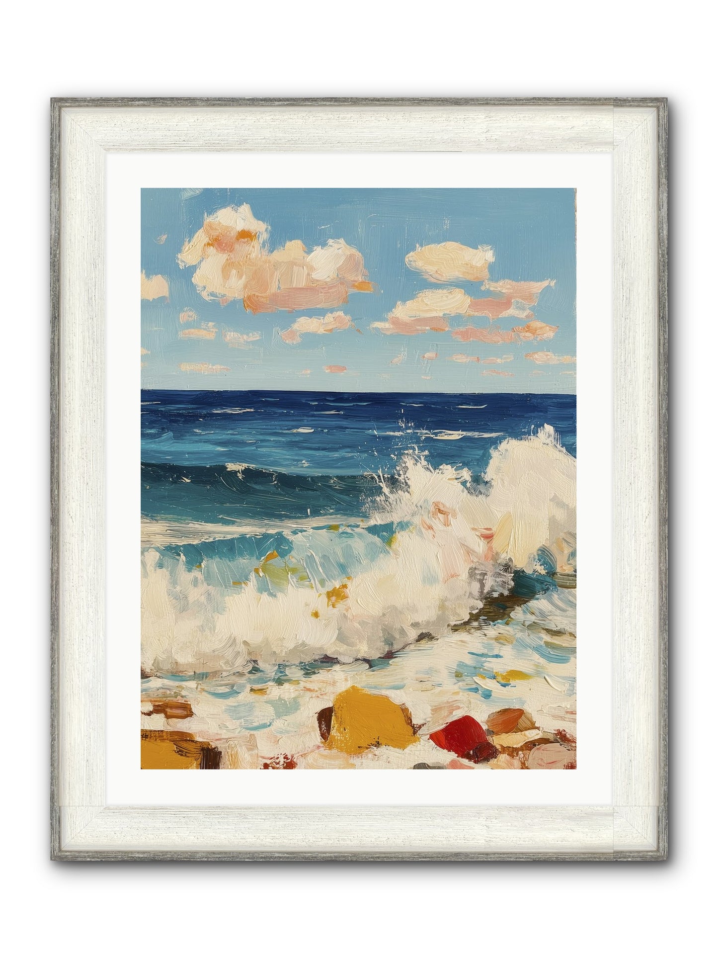 Where Worlds Collide Framed Print - Driftwood White 24x32