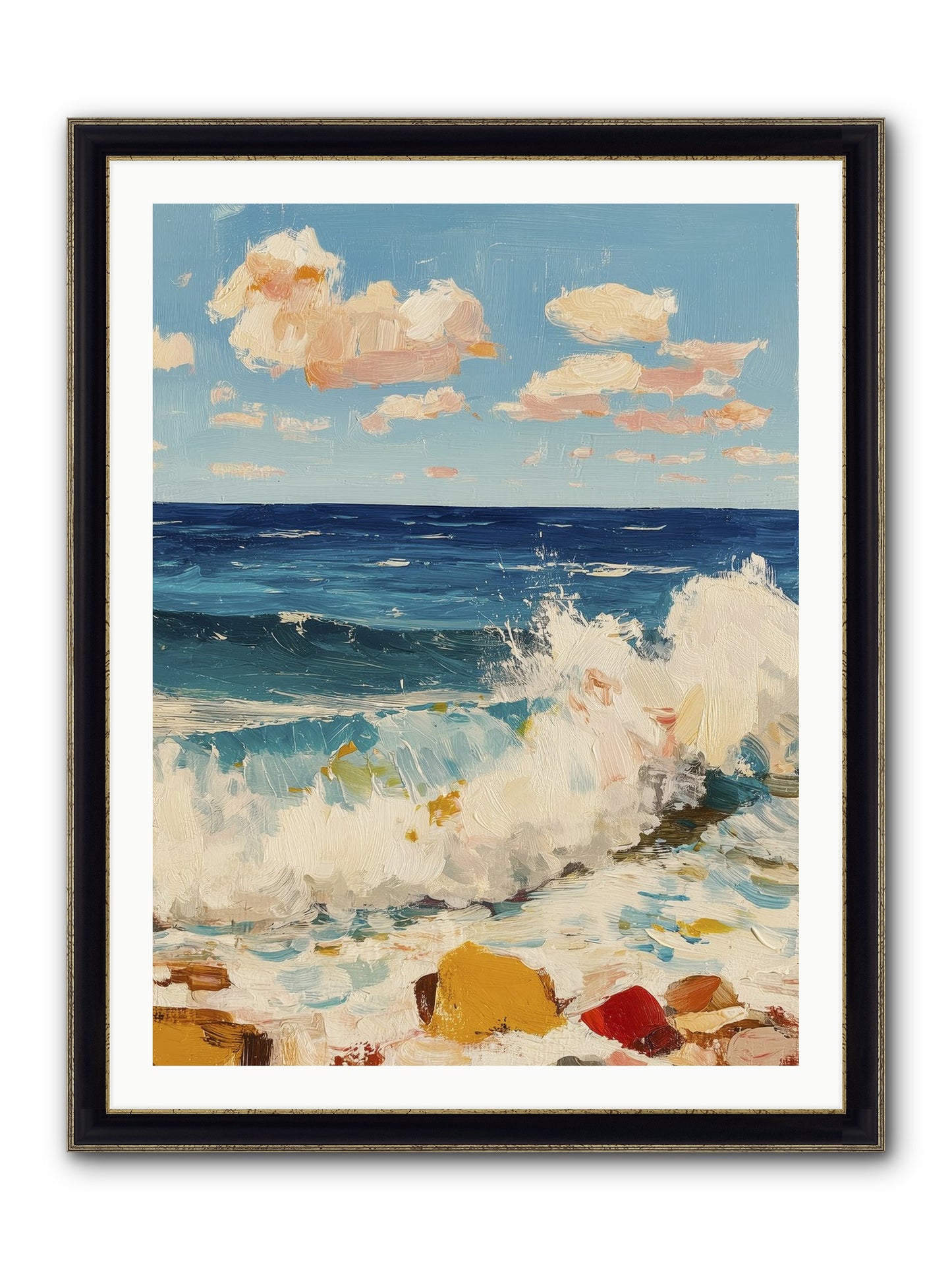 Where Worlds Collide Framed Print - Black & Gold 30x40