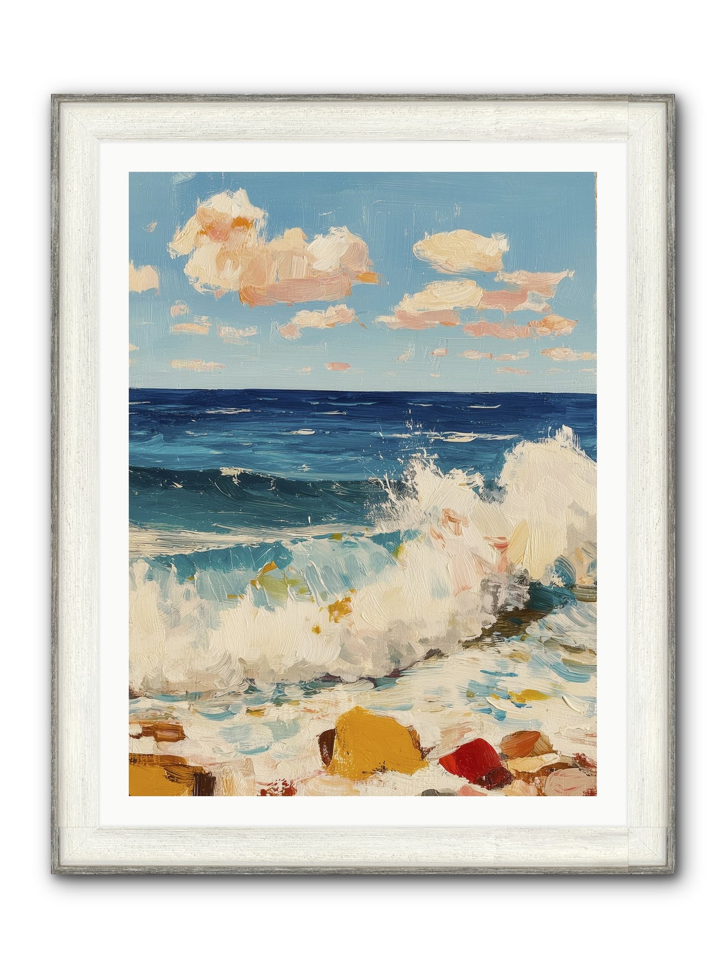 Where Worlds Collide Framed Print - Driftwood White 30x40