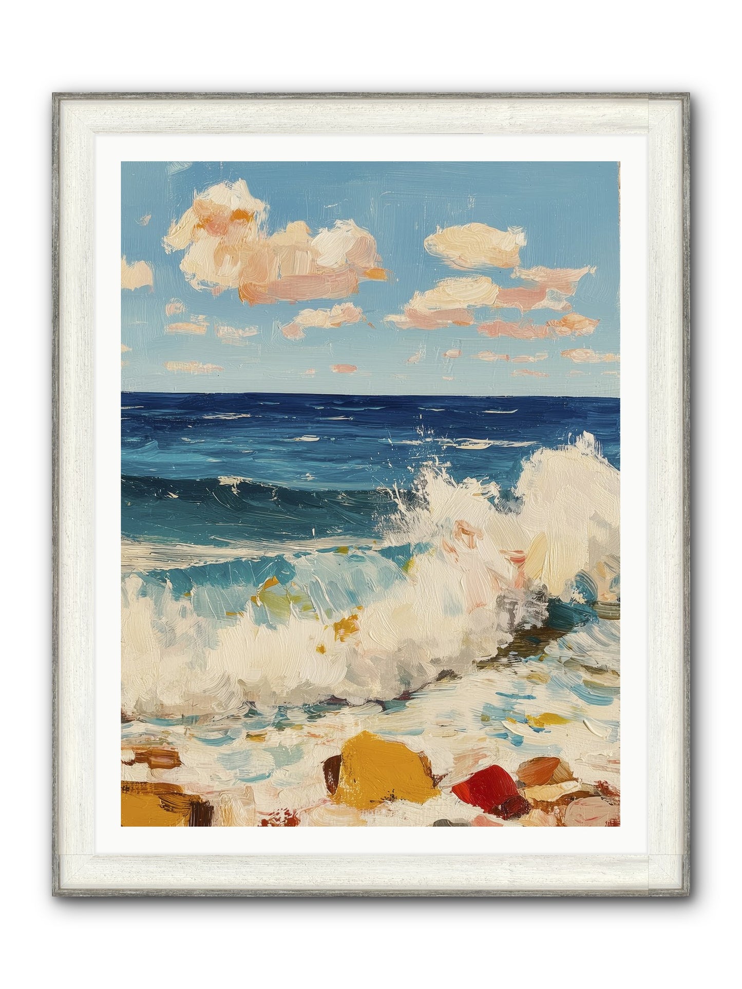 Where Worlds Collide Framed Print - Driftwood White 36x48