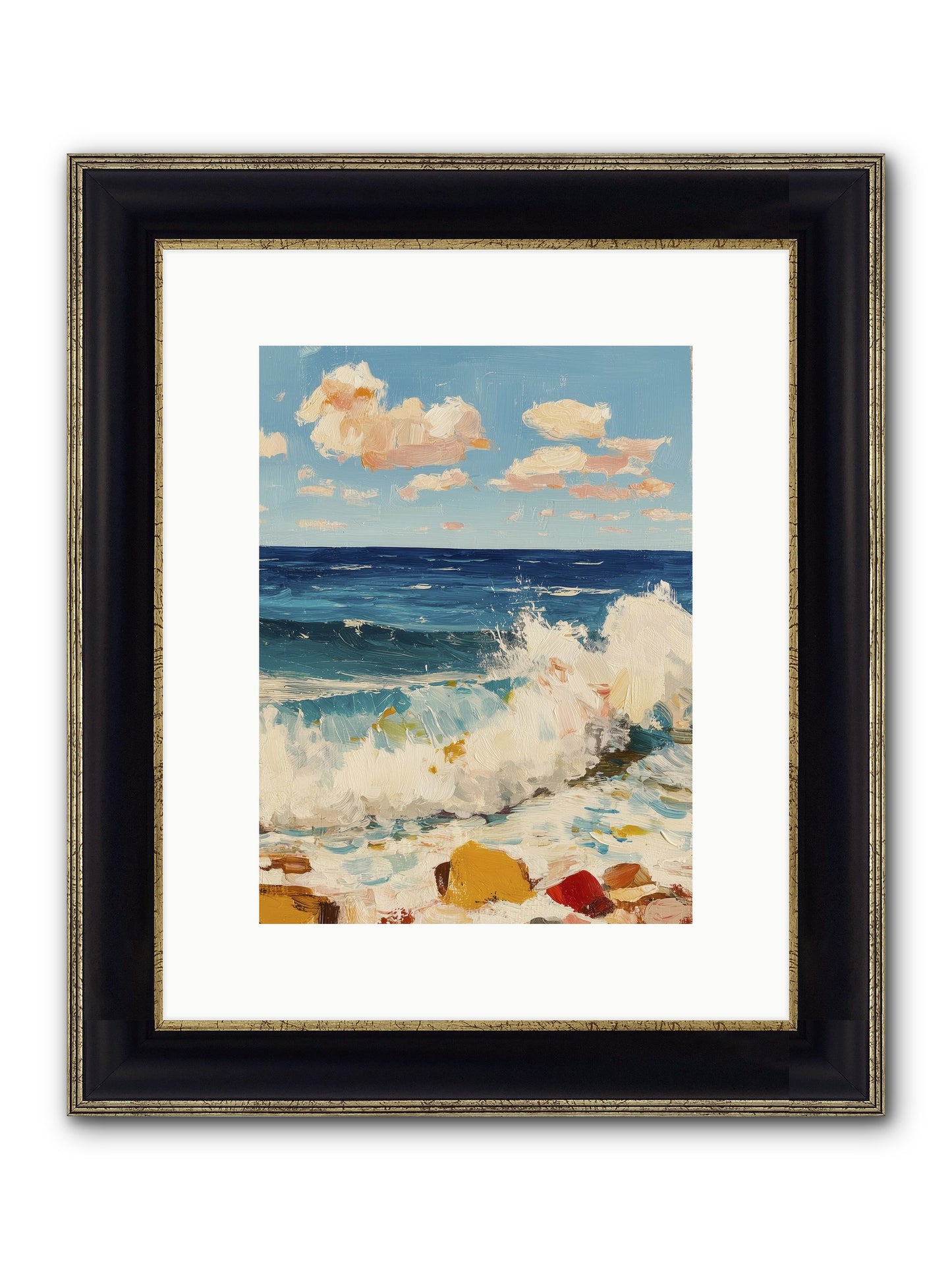 Where Worlds Collide Framed Print - Black & Gold 9x12