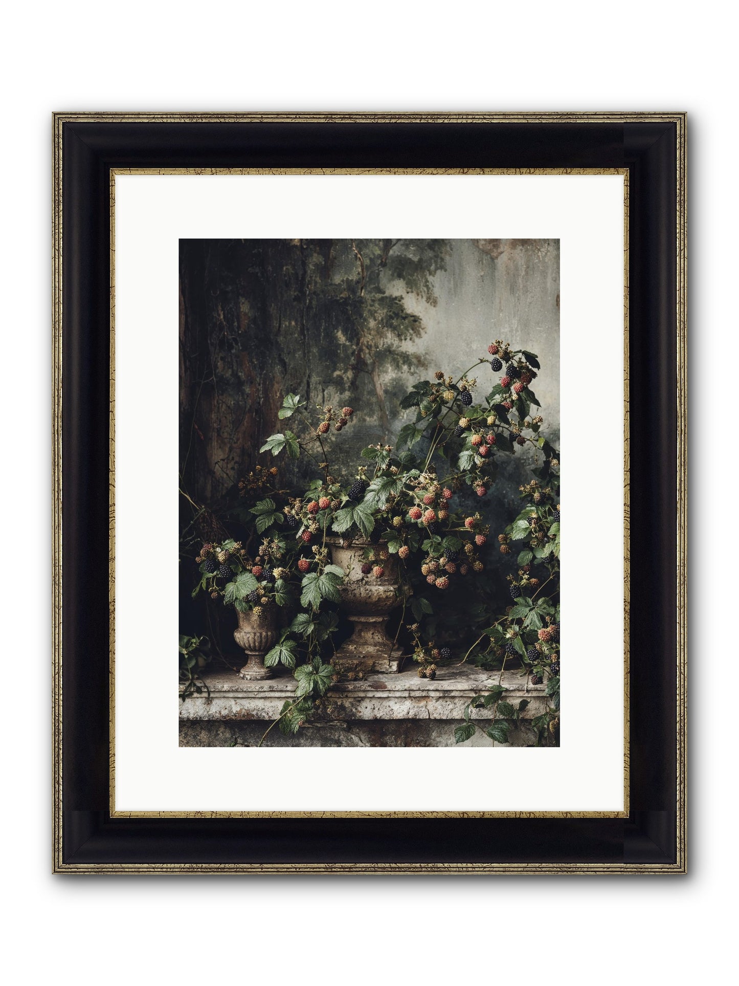 Where Yesterday Lives Framed Print - Black & Gold 12x16