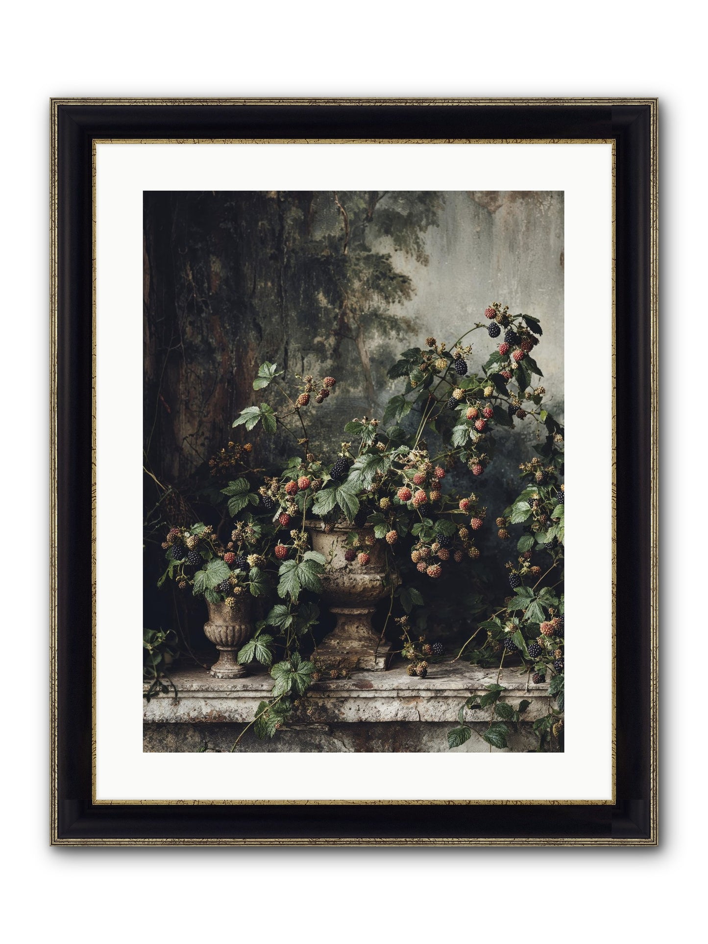 Where Yesterday Lives Framed Print - Black & Gold 18x24