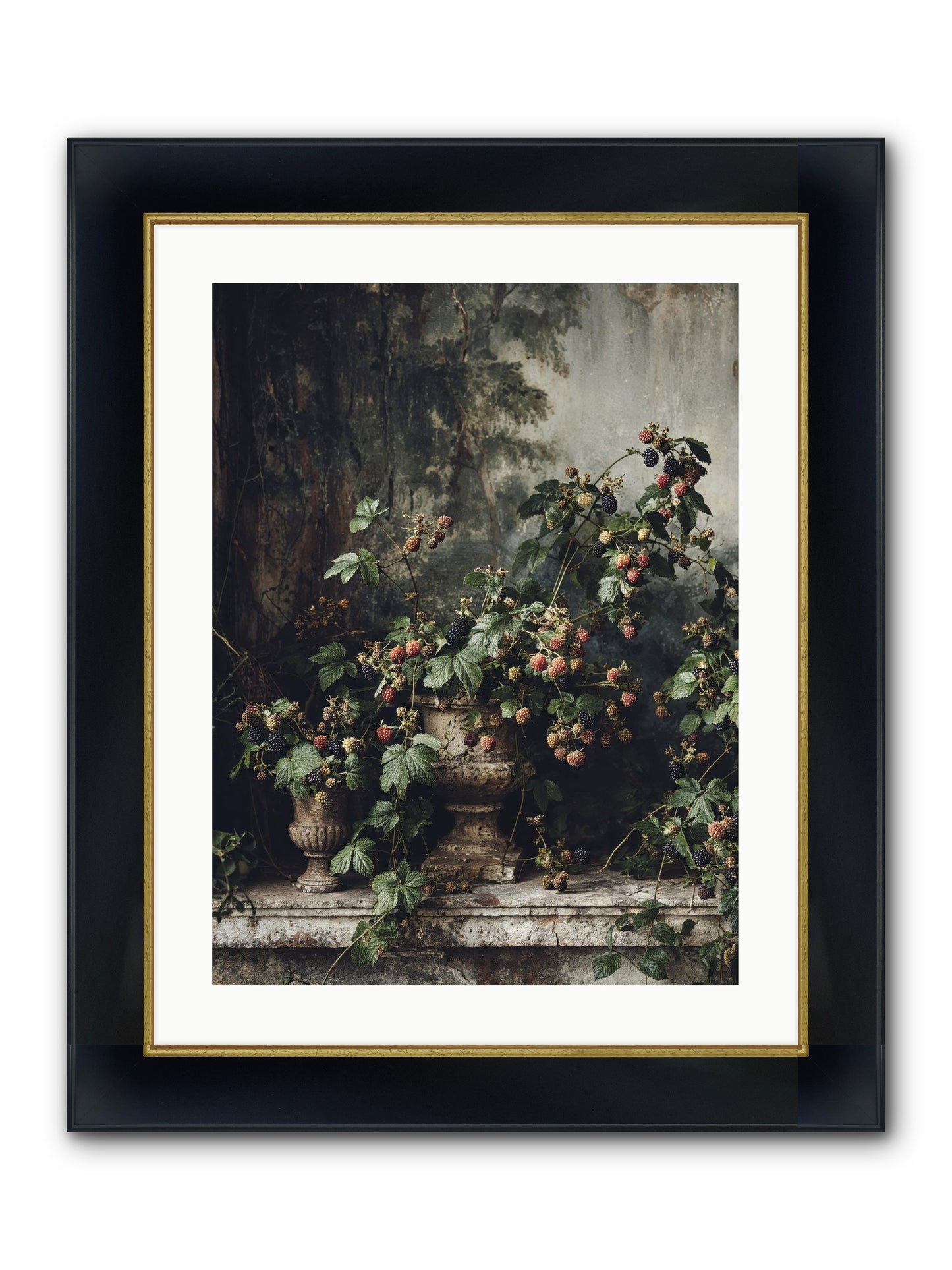 Where Yesterday Lives Framed Print - Wide Black w/Gold 18x24