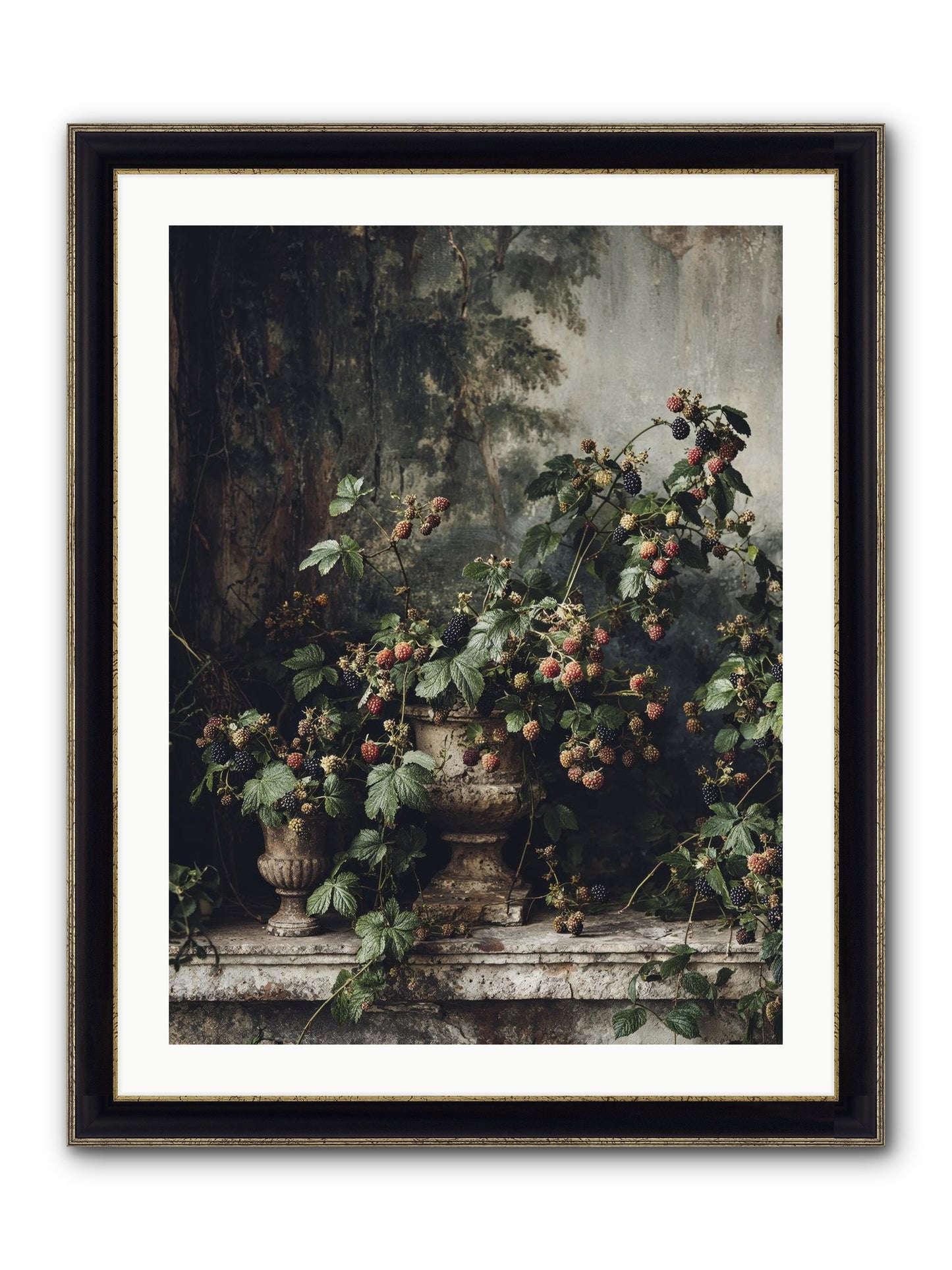 Where Yesterday Lives Framed Print - Black & Gold 24x32
