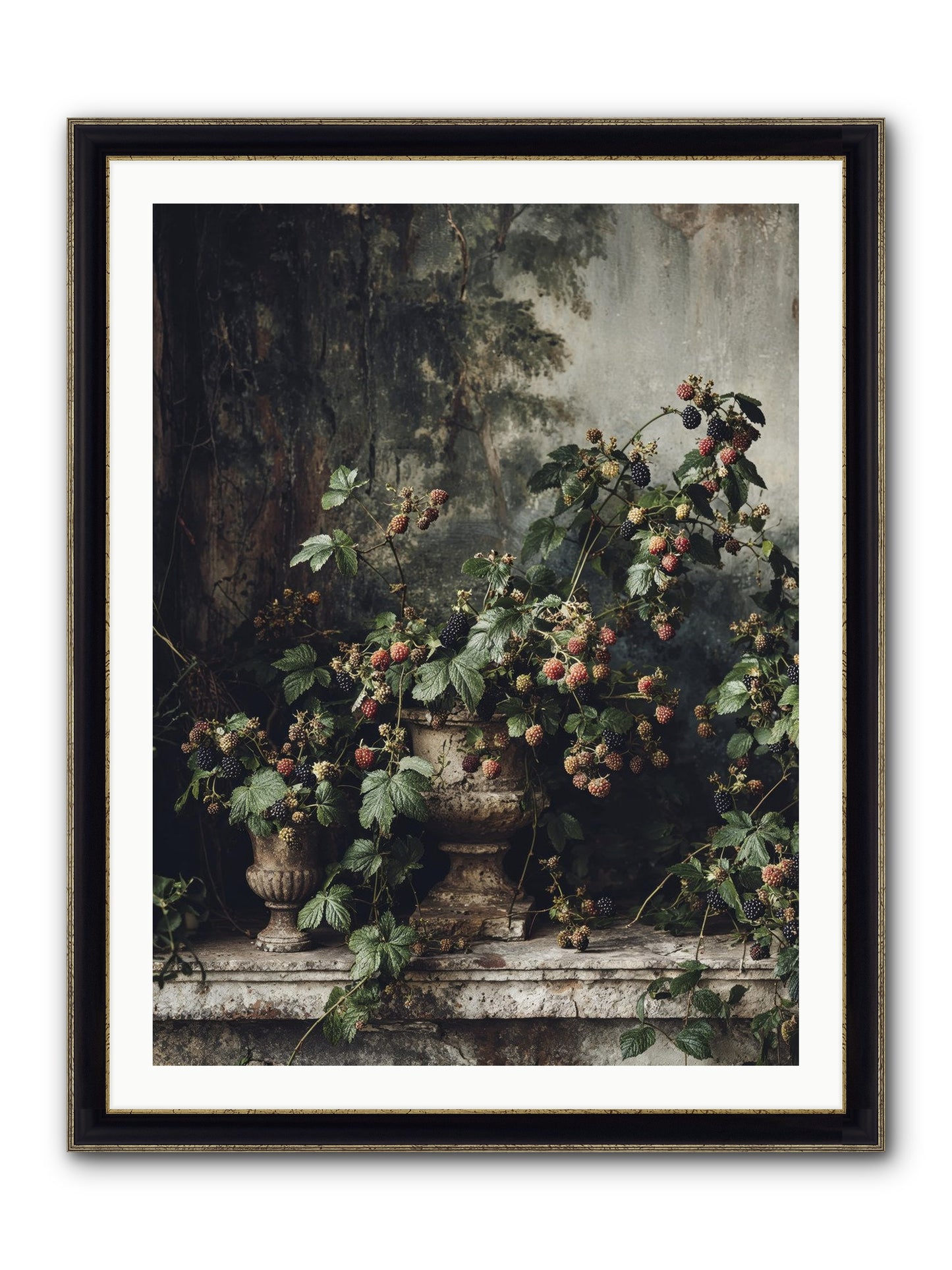 Where Yesterday Lives Framed Print - Black & Gold 30x40
