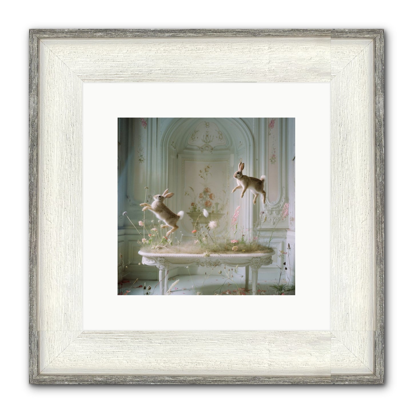 Whimsical Wanderings Framed Print - Driftwood White 10x10