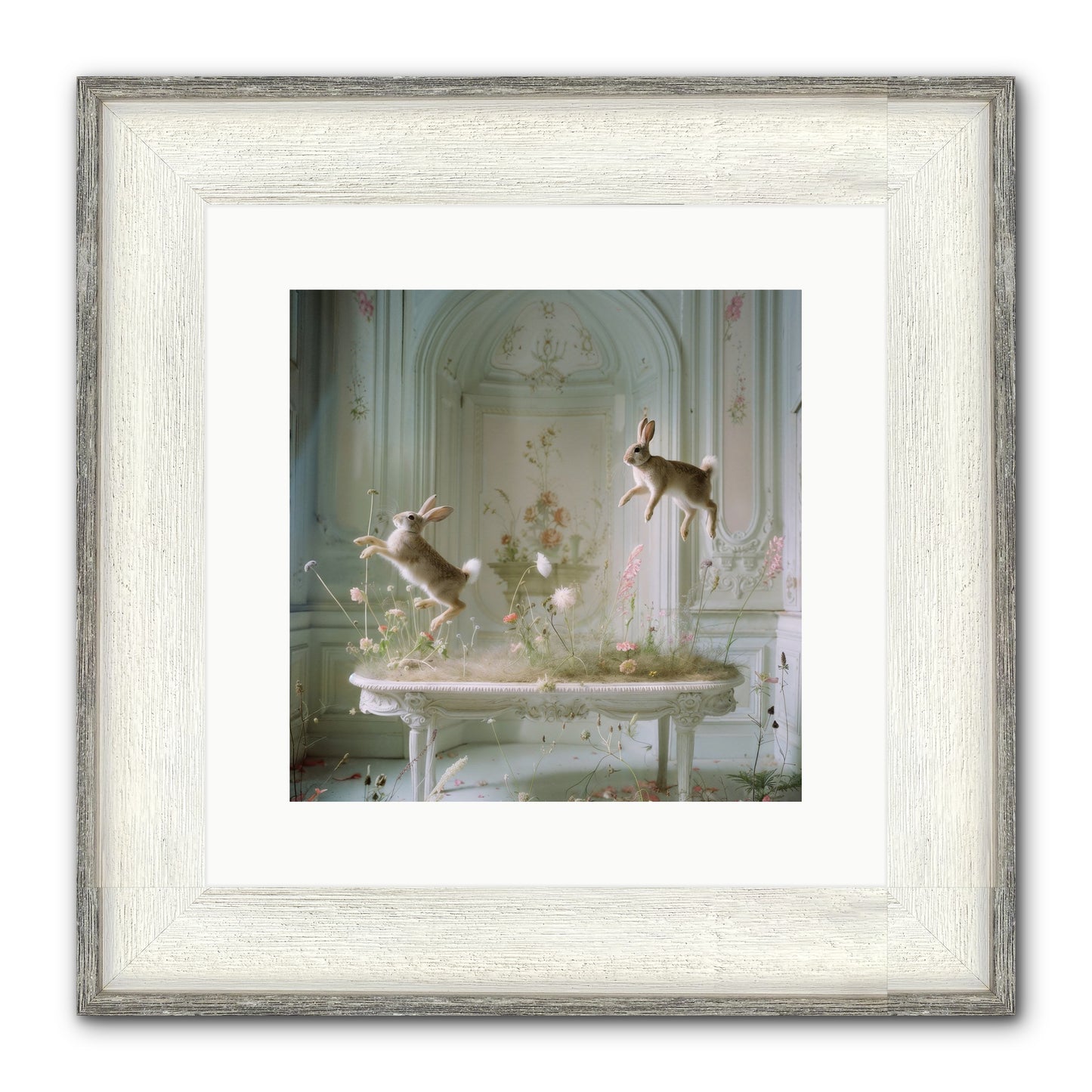 Whimsical Wanderings Framed Print - Driftwood White 12x12