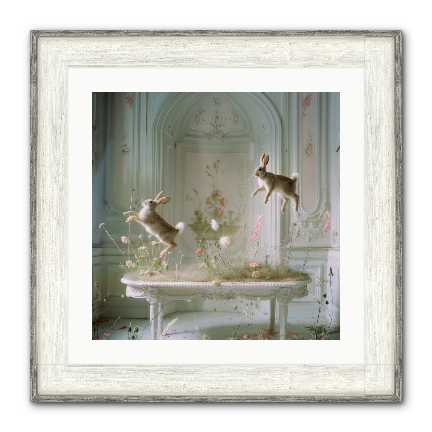 Whimsical Wanderings Framed Print - Driftwood White 20x20