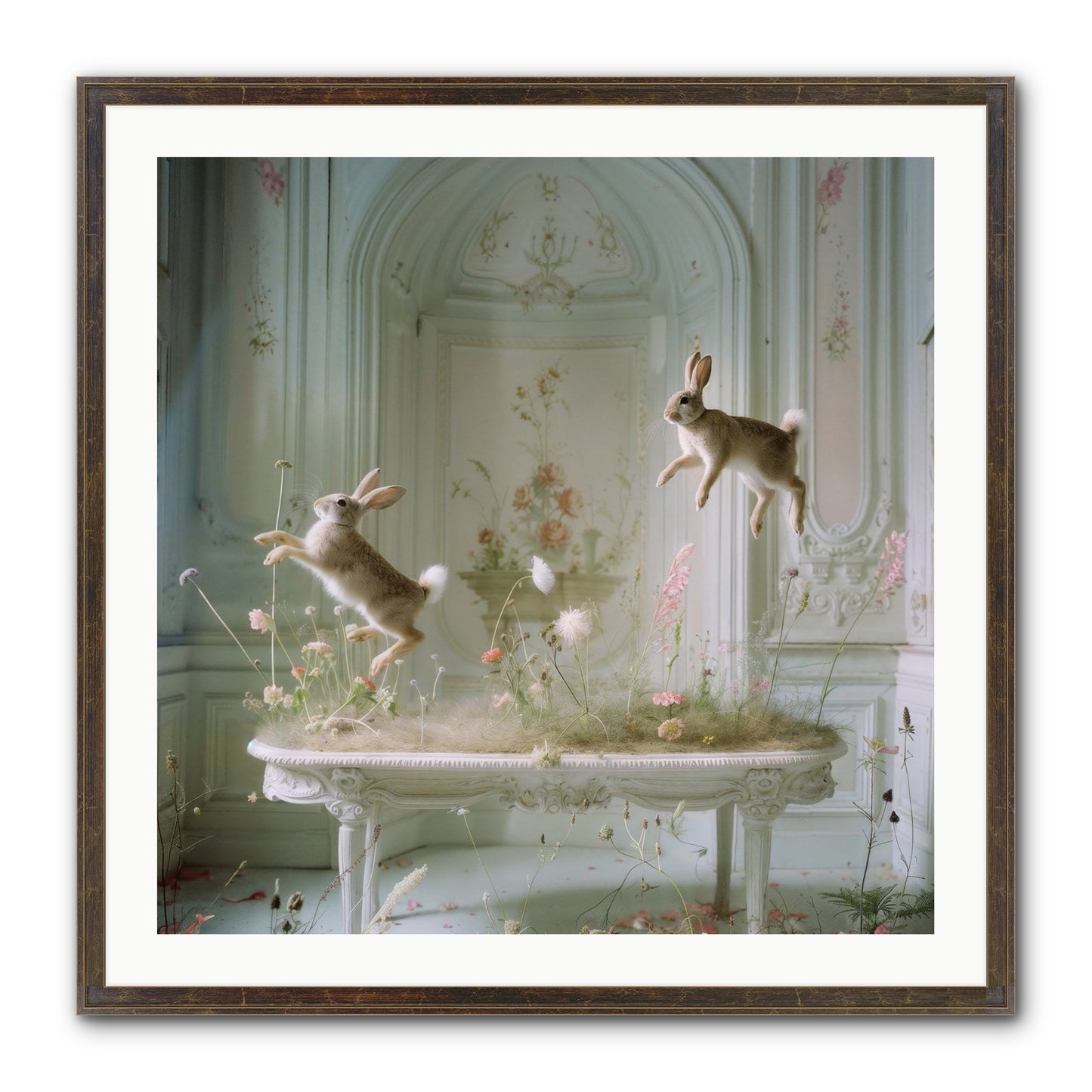 Whimsical Wanderings Framed Print - Slimwoods Black/Gold 30x30