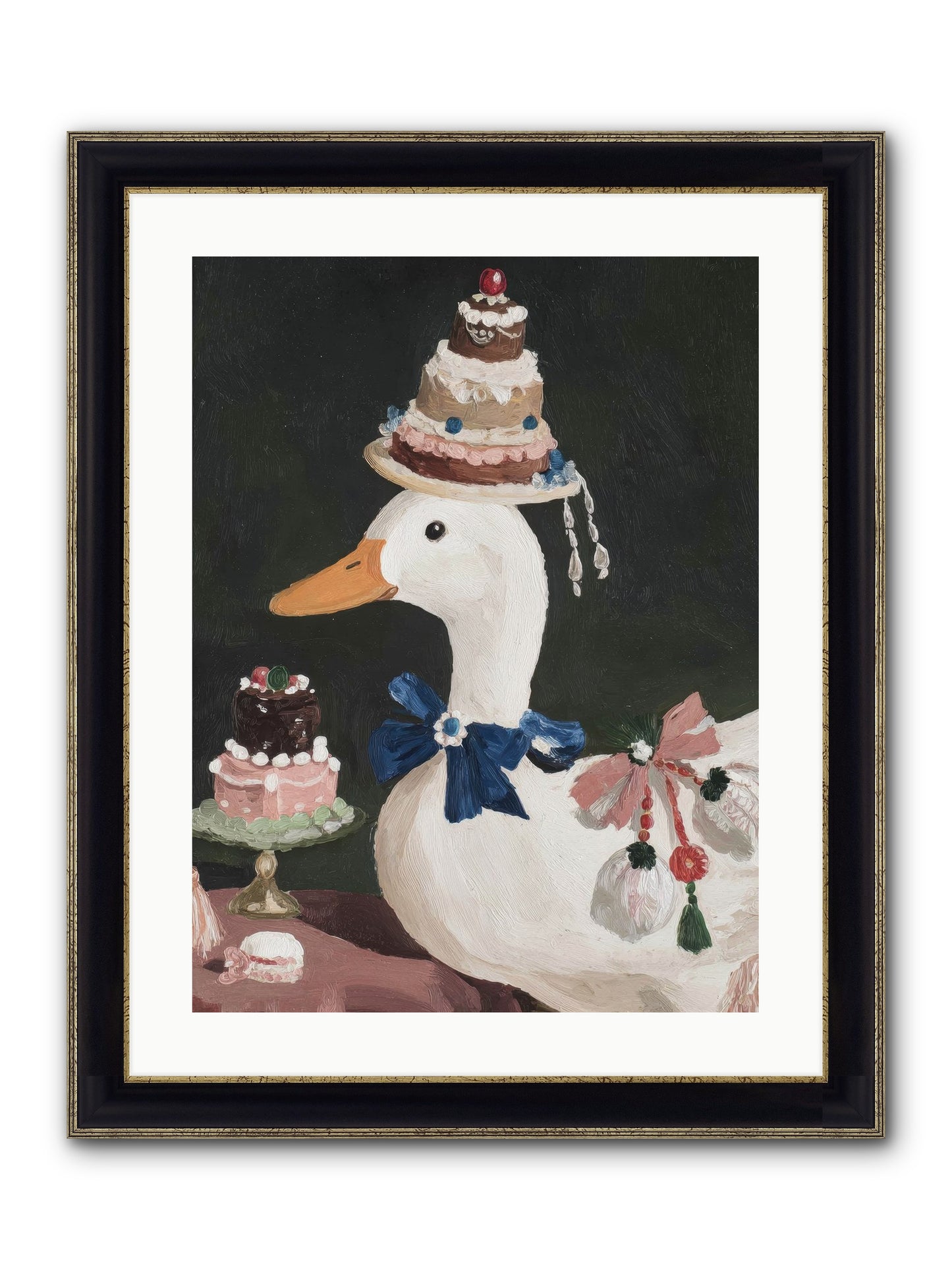 Whimsy Ascending Framed Print - Black & Gold 18x24