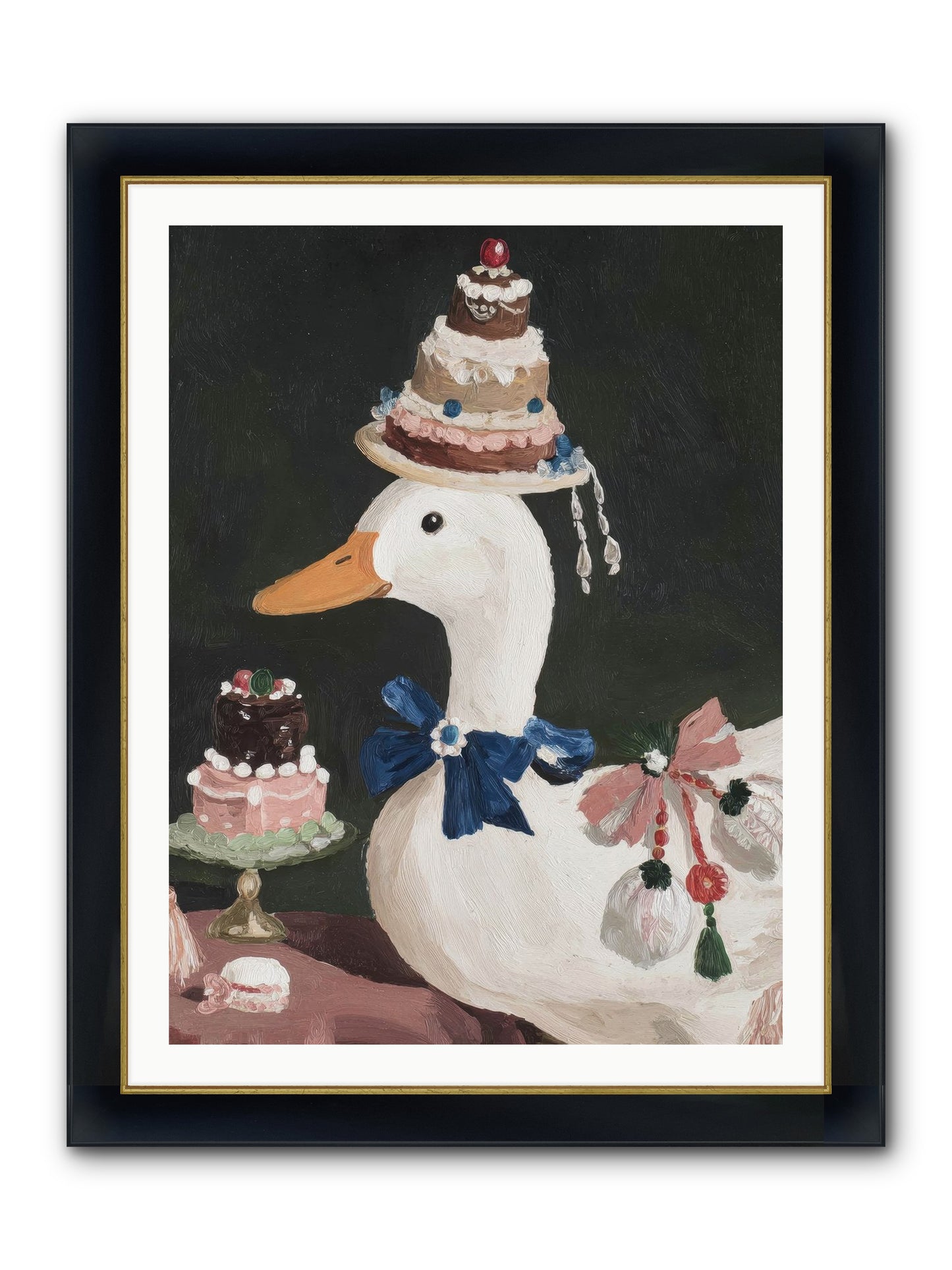 Whimsy Ascending Framed Print - Wide Black w/Gold 30x40