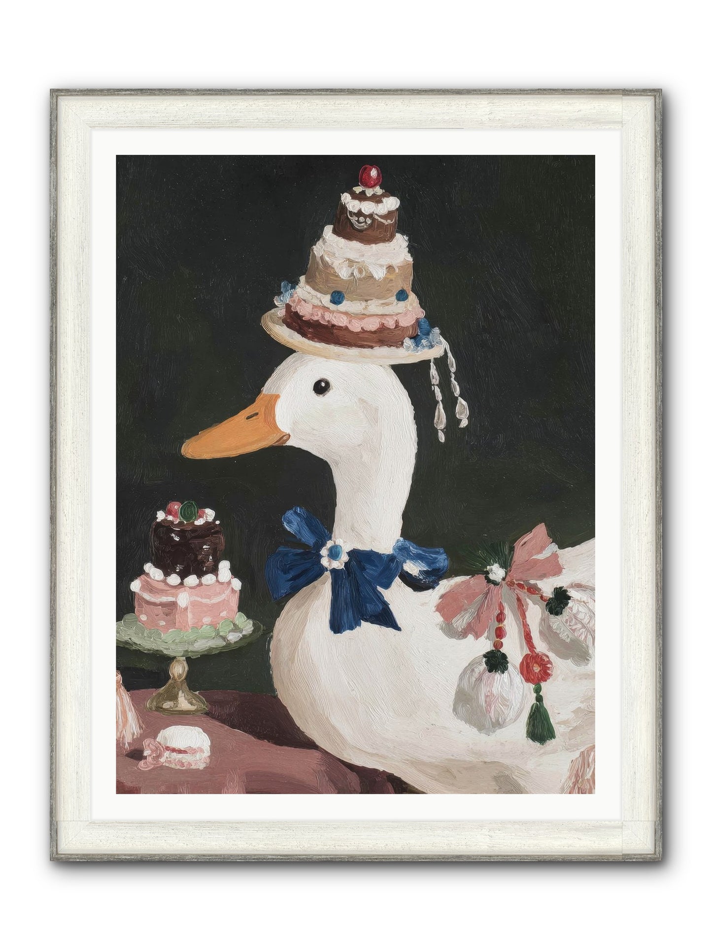 Whimsy Ascending Framed Print - Driftwood White 36x48