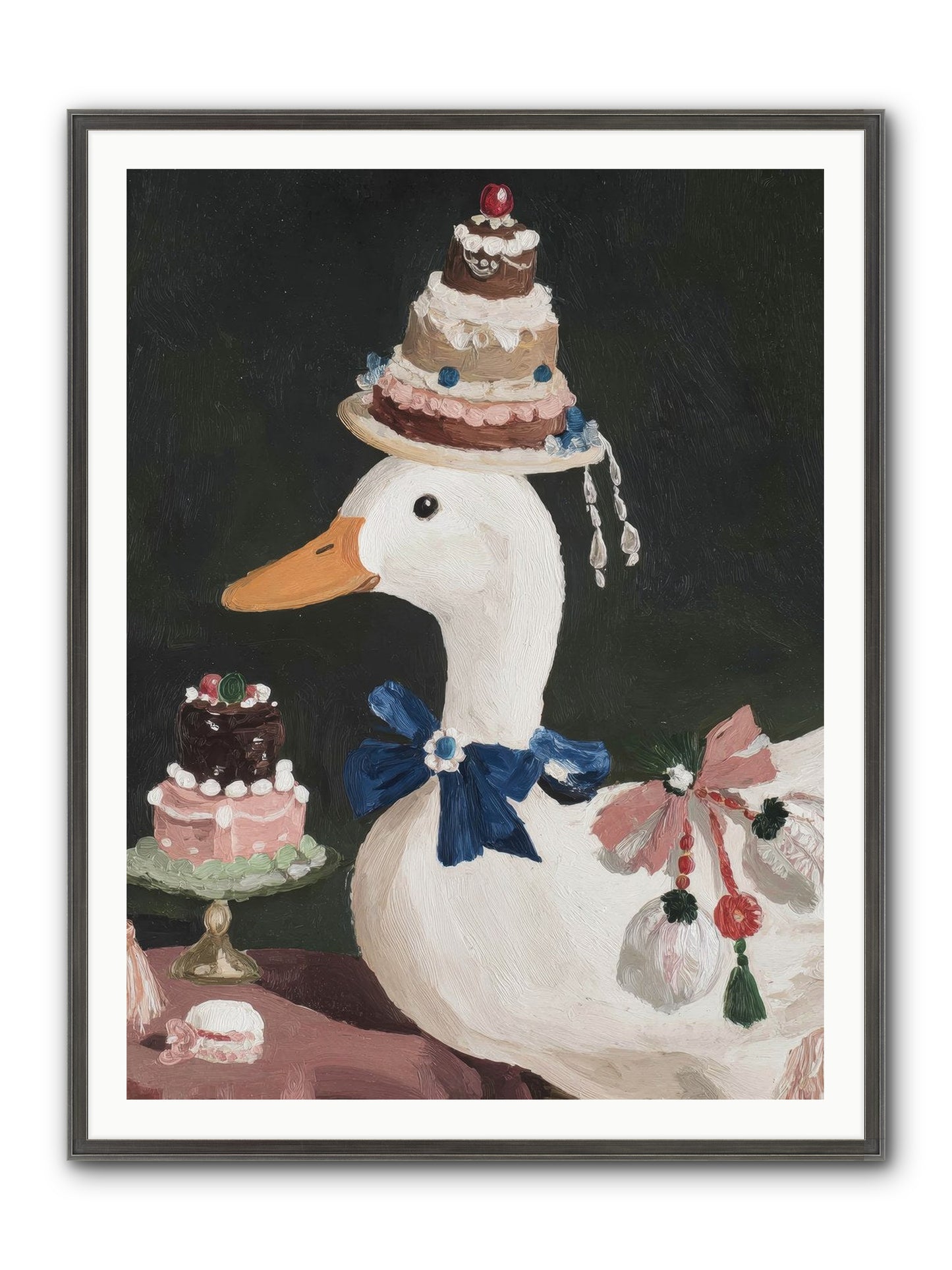 Whimsy Ascending Framed Print - Slimwoods Black/Silver 36x48