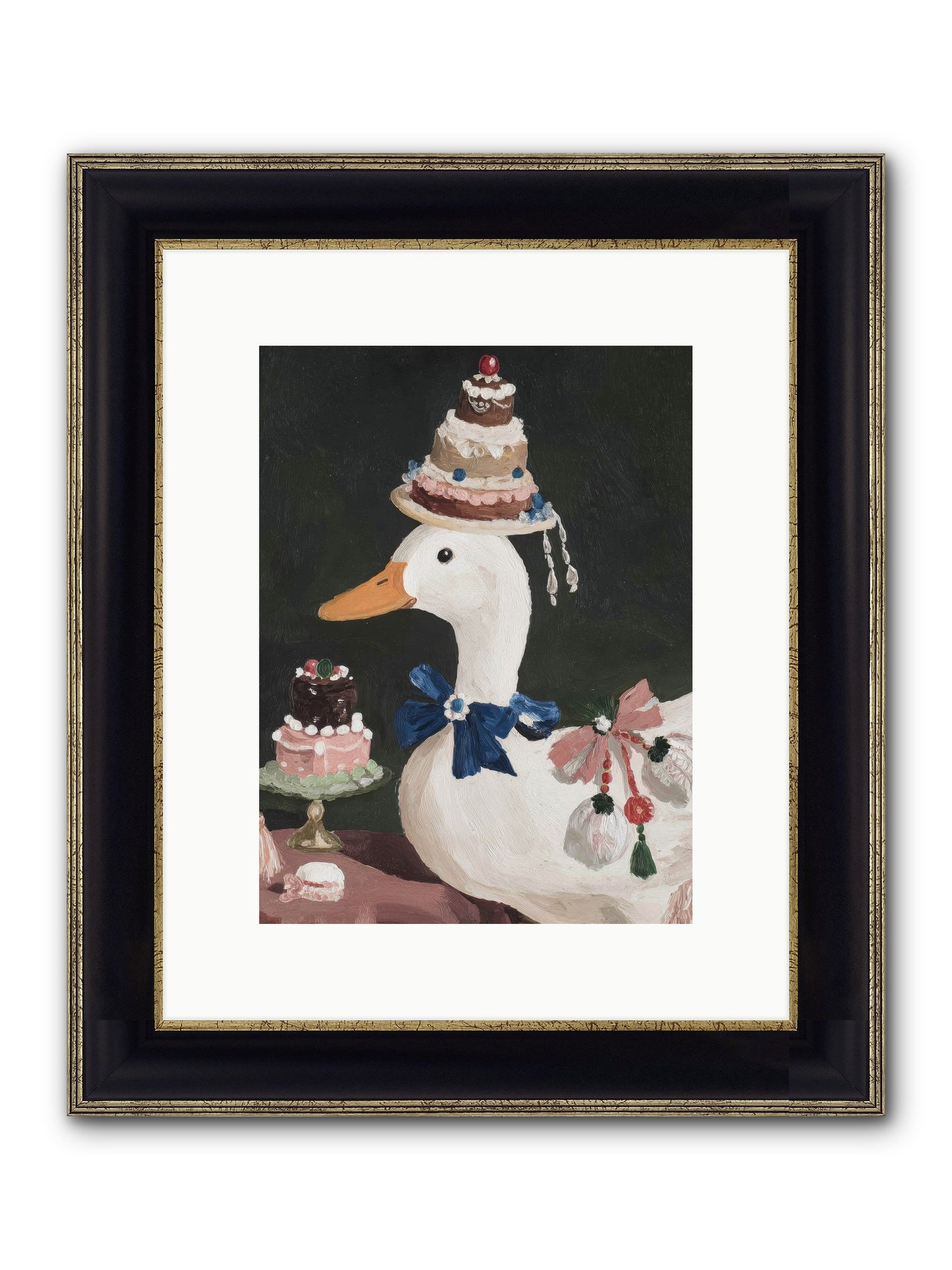 Whimsy Ascending Framed Print - Black & Gold 9x12