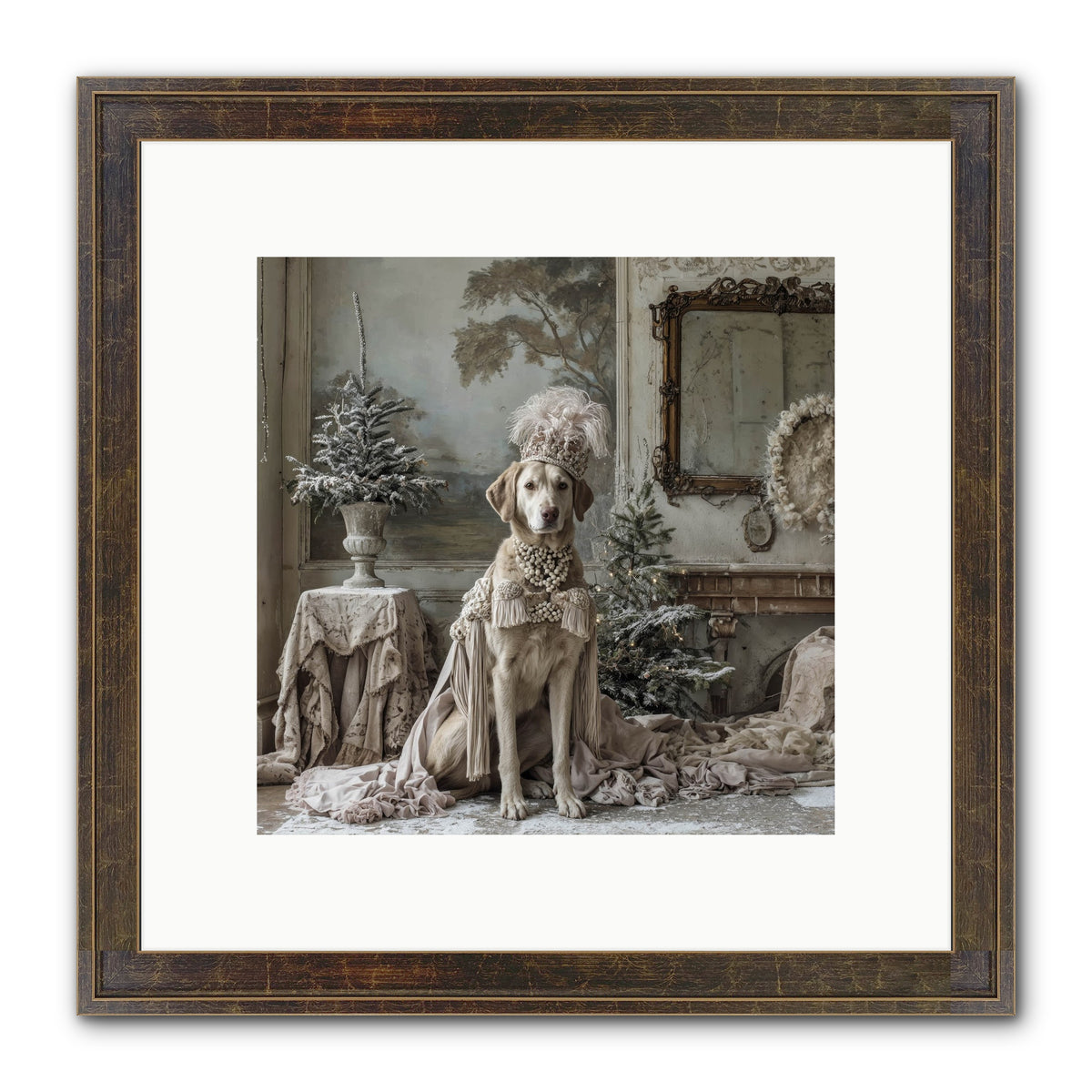 Whimsy In Wonderland Framed Print - Slimwoods Black/Gold 10x10