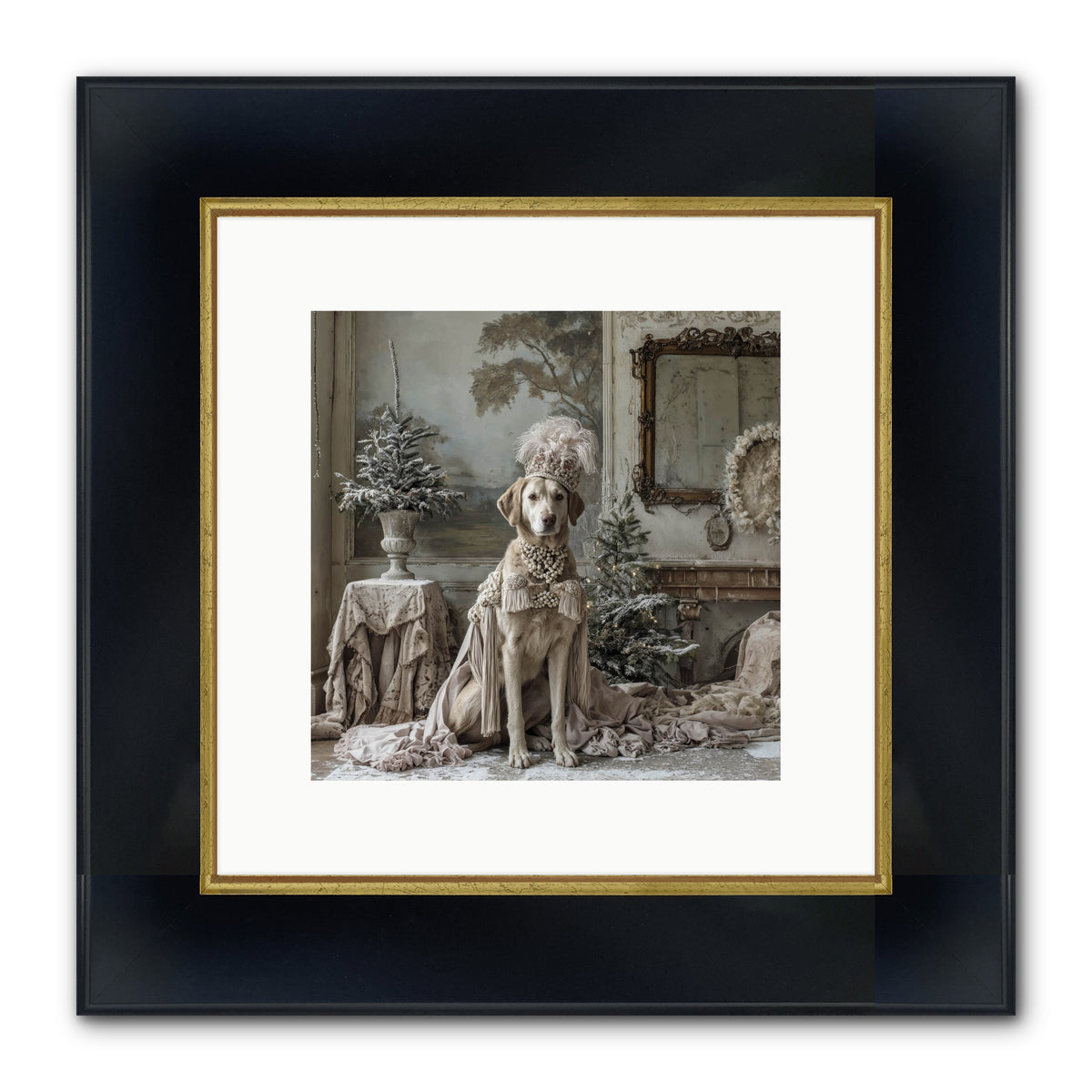 Whimsy In Wonderland Framed Print - Wide Black w/Gold 10x10