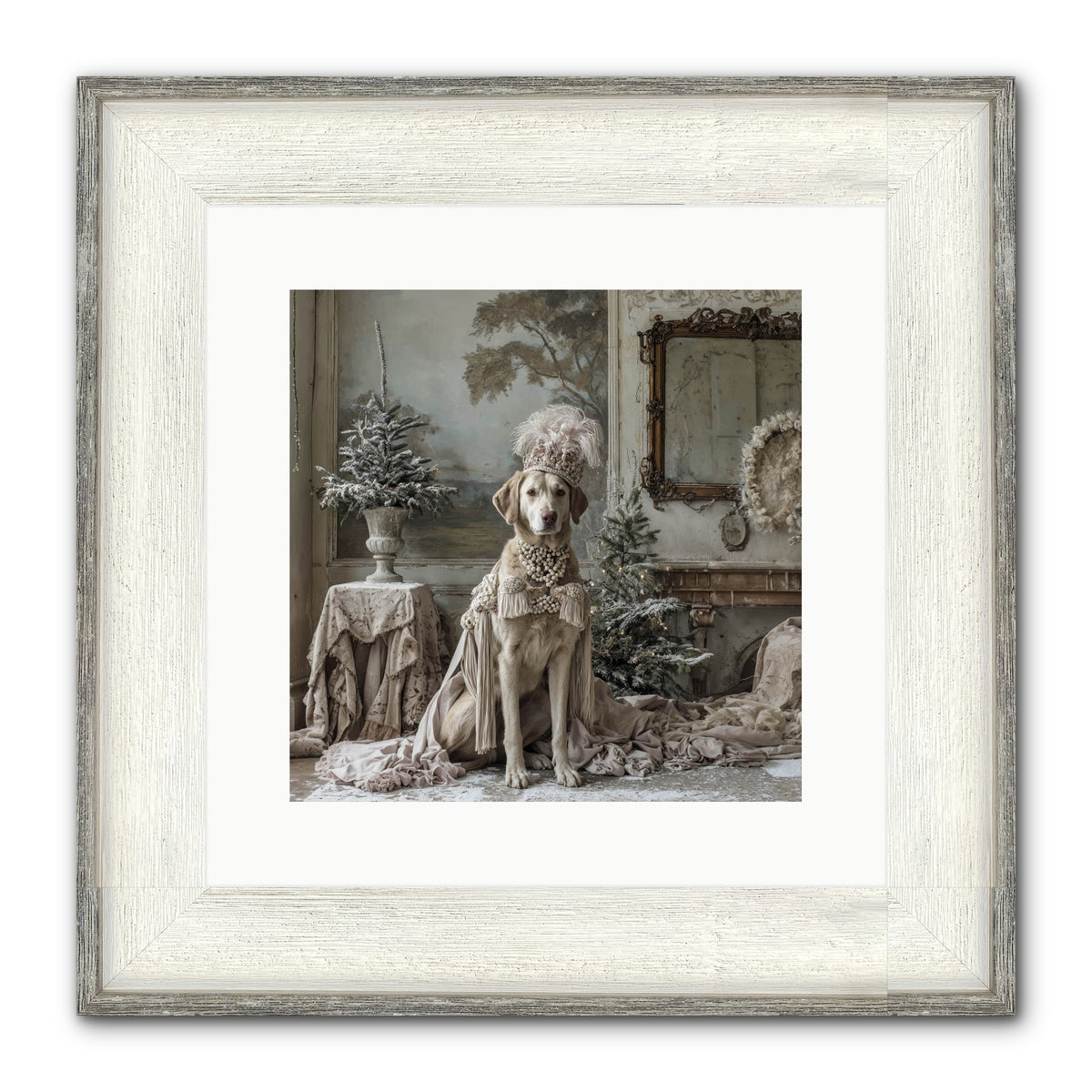 Whimsy In Wonderland Framed Print - Driftwood White 12x12