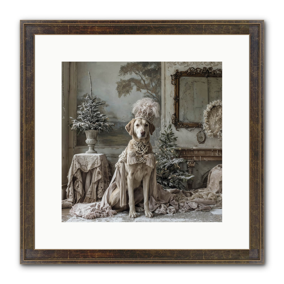 Whimsy In Wonderland Framed Print - Slimwoods Black/Gold 12x12