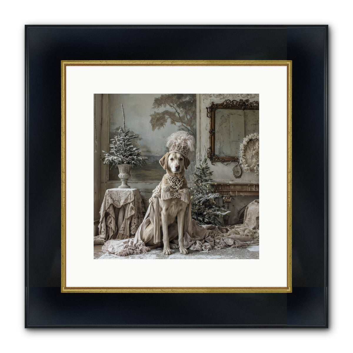 Whimsy In Wonderland Framed Print - Wide Black w/Gold 12x12