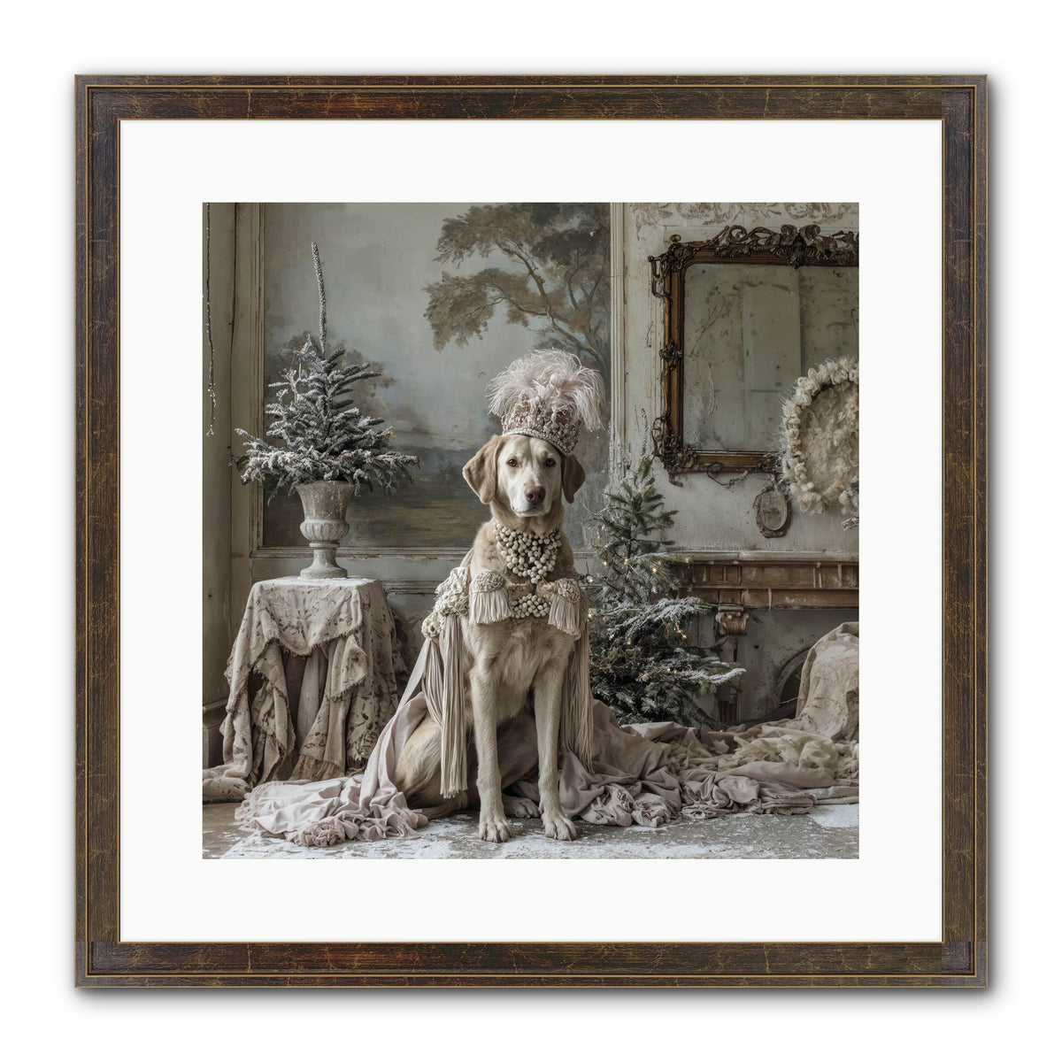 Whimsy In Wonderland Framed Print - Slimwoods Black/Gold 16x16