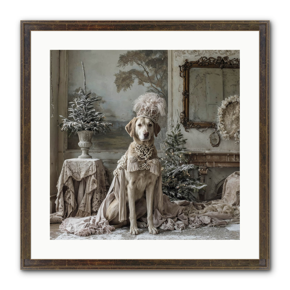 Whimsy In Wonderland Framed Print - Slimwoods Black/Gold 20x20