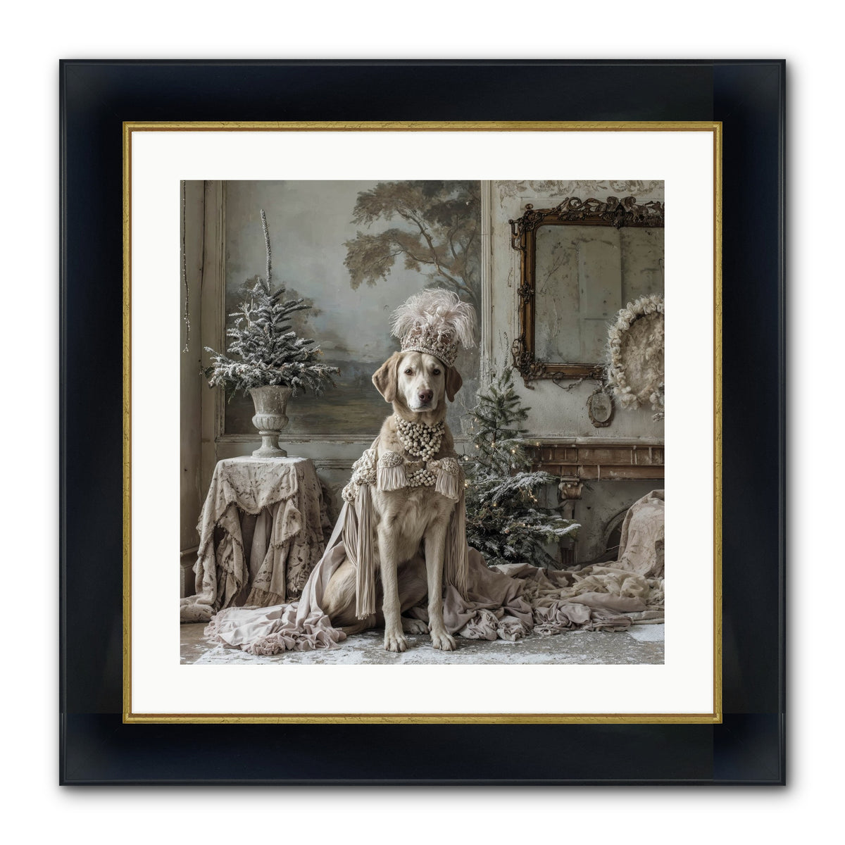 Whimsy In Wonderland Framed Print - Wide Black w/Gold 20x20