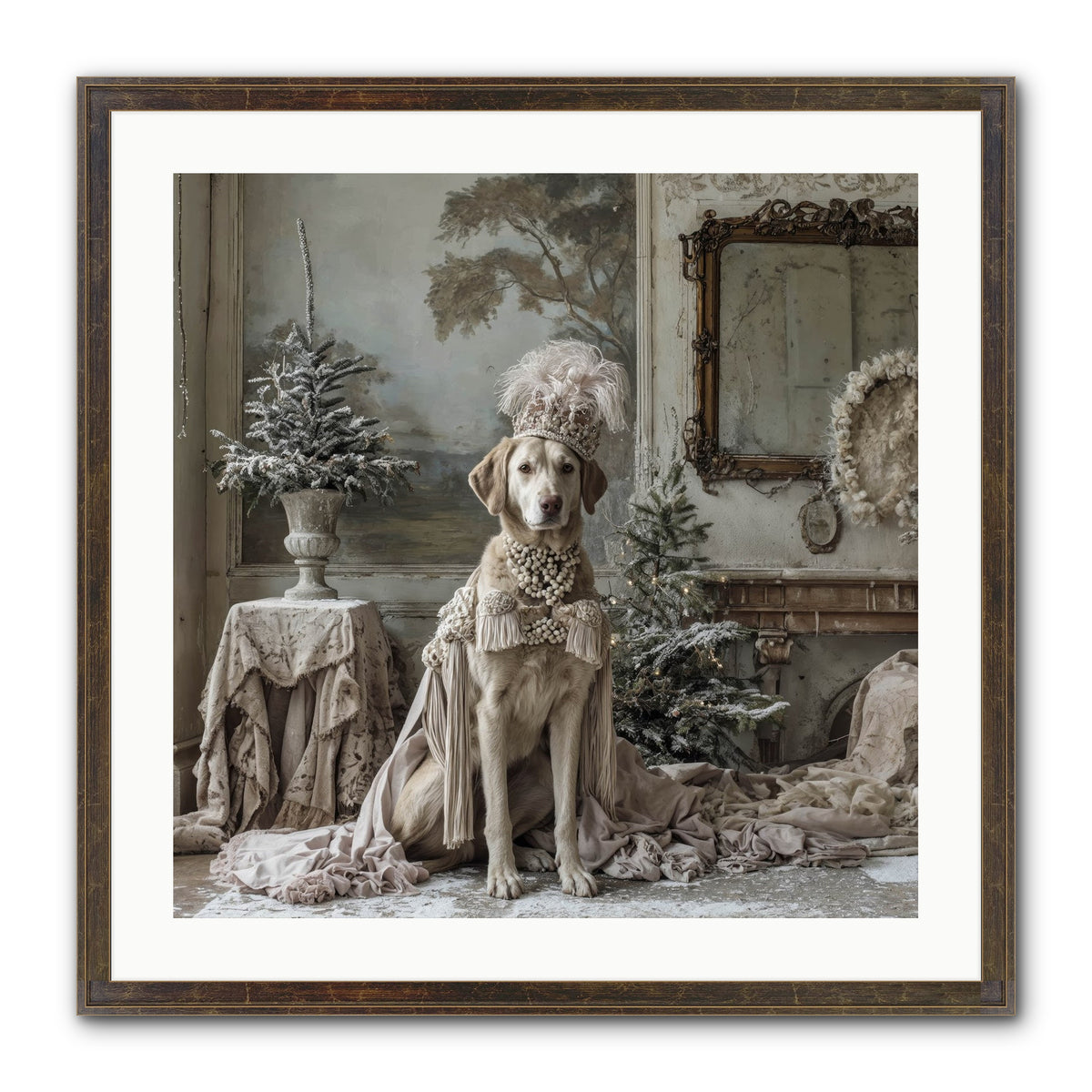 Whimsy In Wonderland Framed Print - Slimwoods Black/Gold 24x24