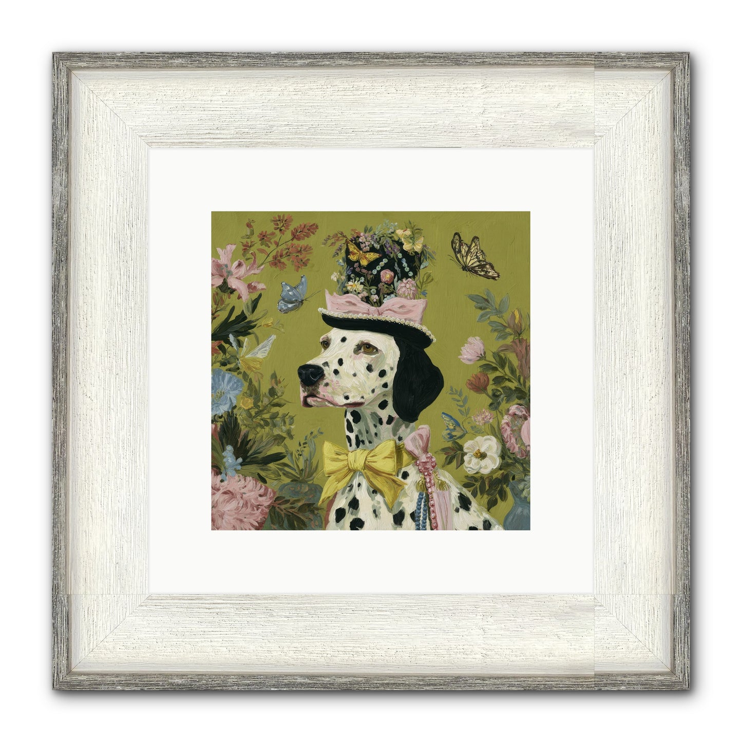 Whimsy’s Call Framed Print - Driftwood White 10x10