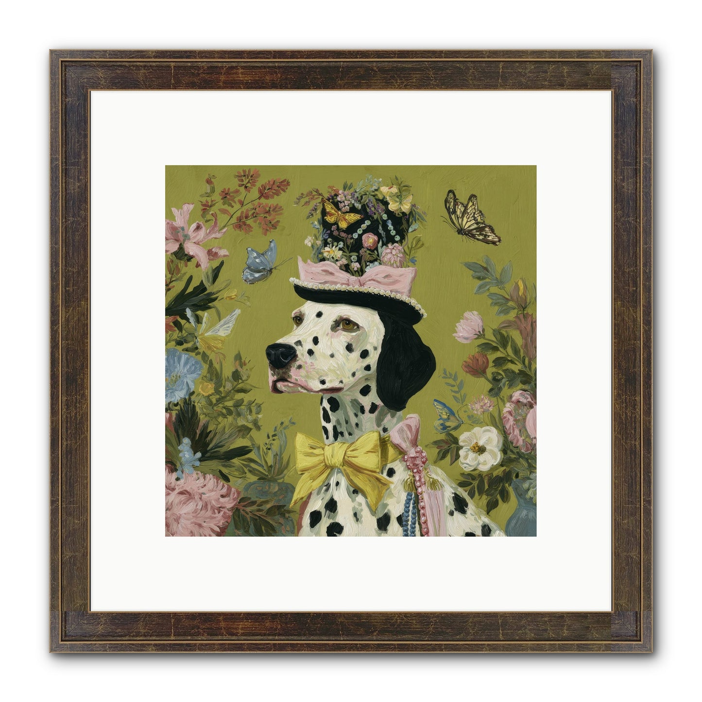 Whimsy’s Call Framed Print - Slimwoods Black/Gold 10x10