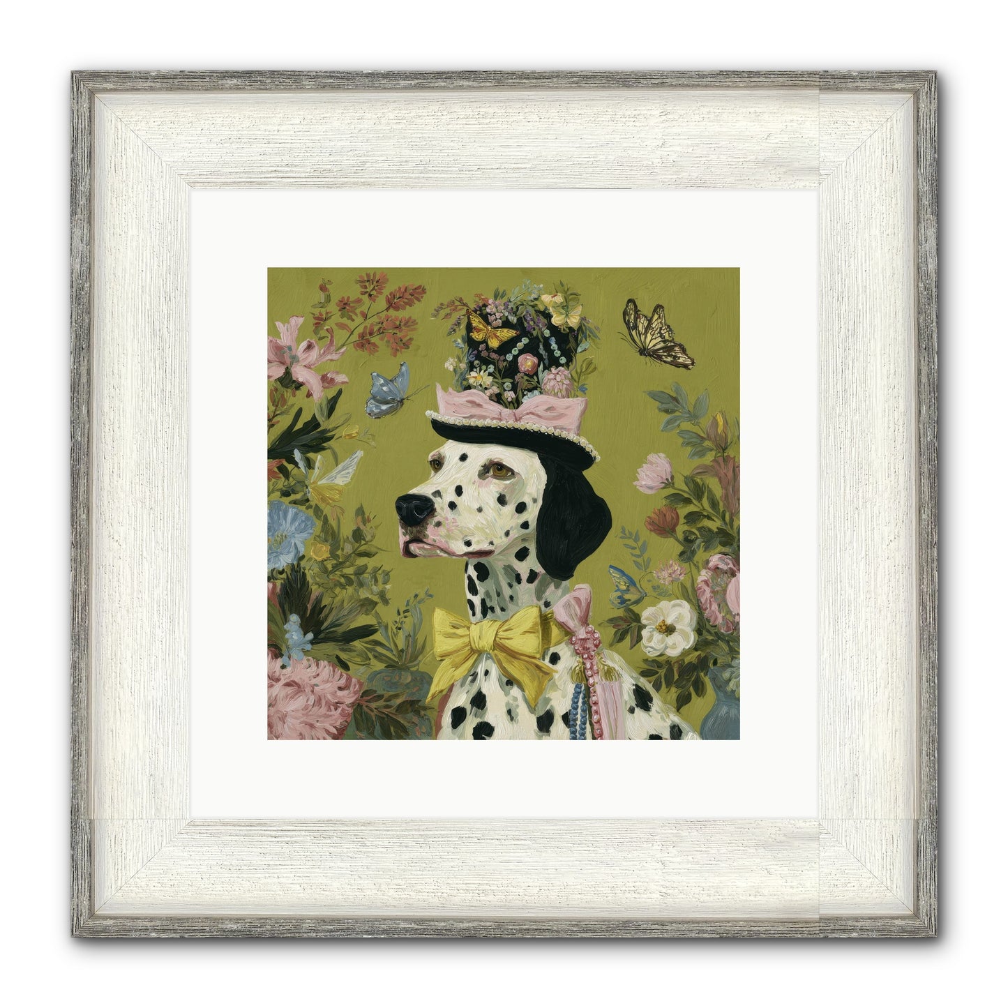 Whimsy’s Call Framed Print - Driftwood White 12x12