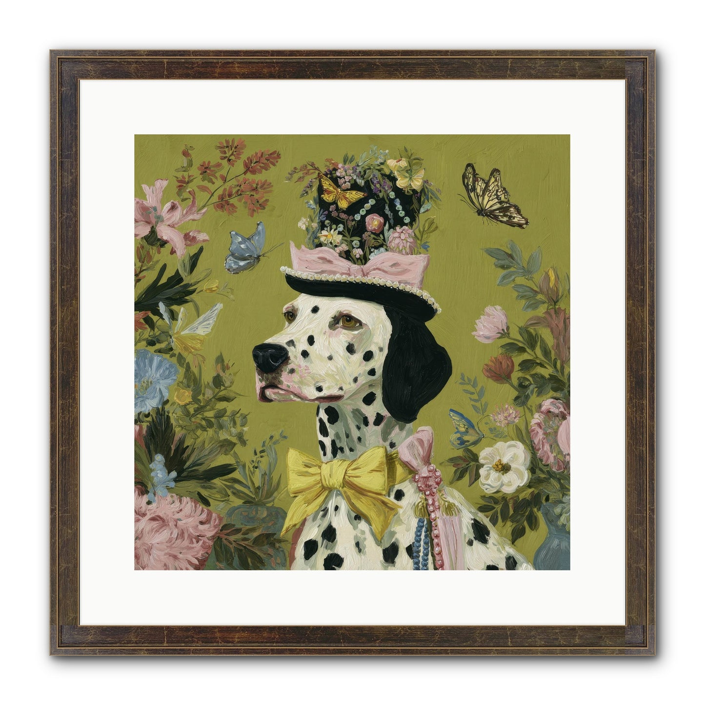 Whimsy’s Call Framed Print - Slimwoods Black/Gold 16x16
