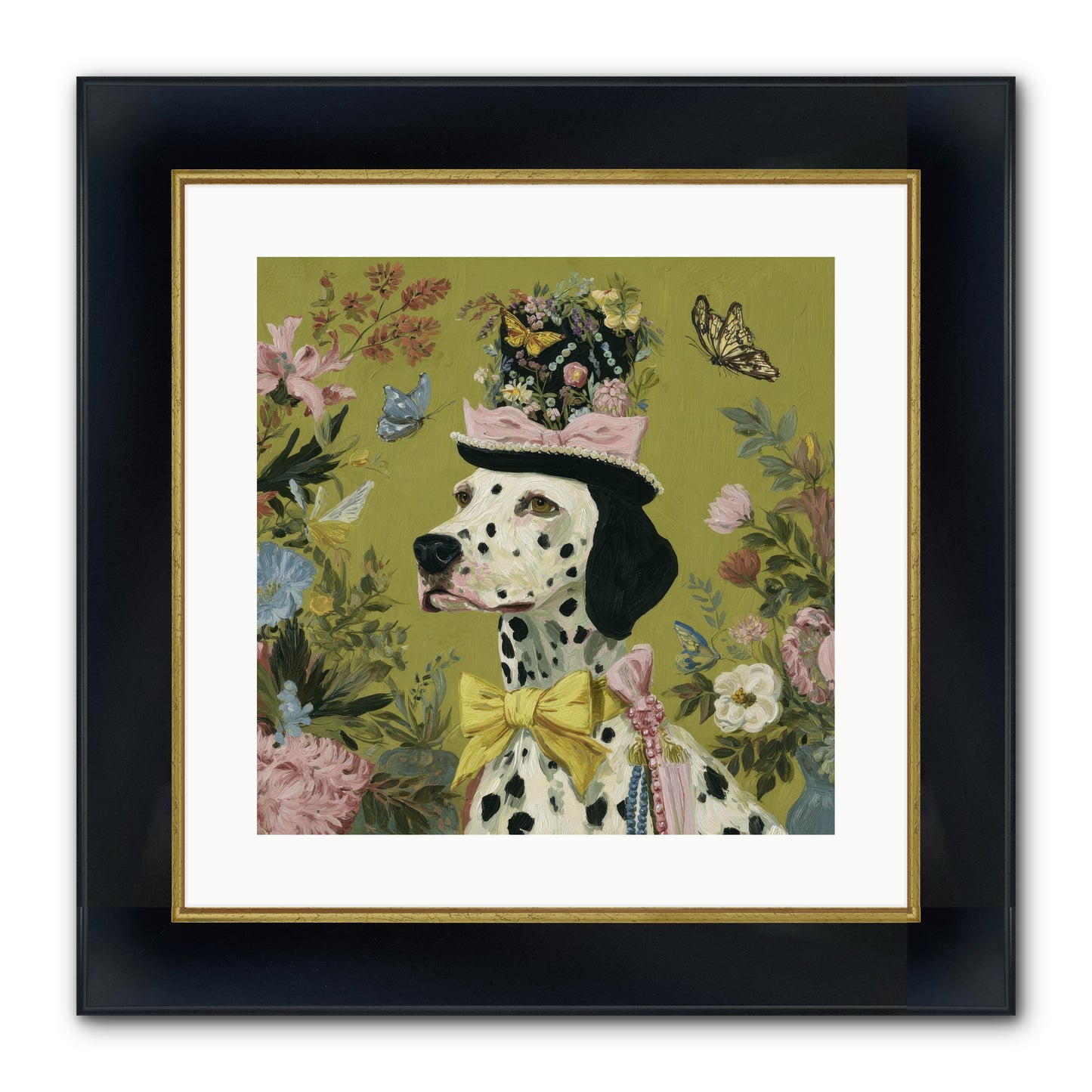 Whimsy’s Call Framed Print - Wide Black w/Gold 16x16