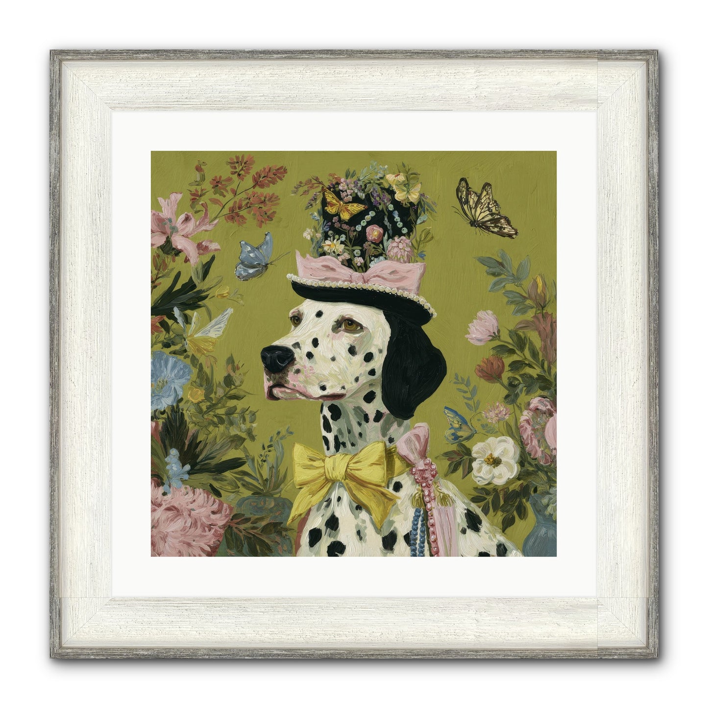 Whimsy’s Call Framed Print - Driftwood White 20x20