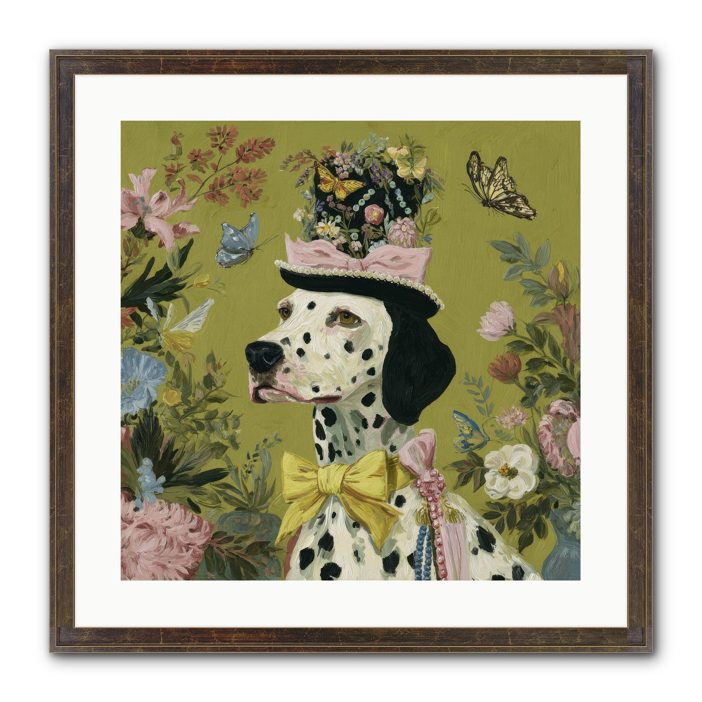 Whimsy’s Call Framed Print - Slimwoods Black/Gold 20x20
