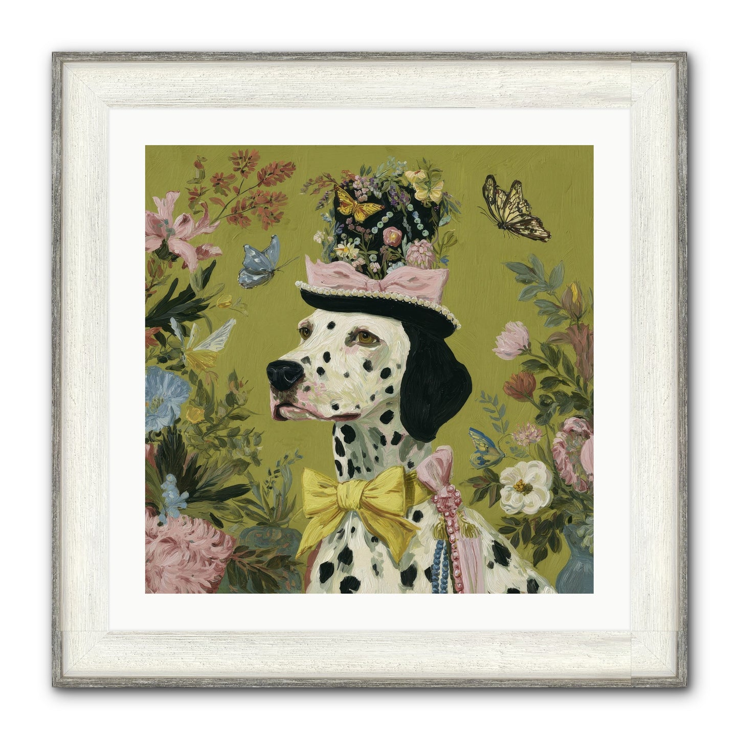Whimsy’s Call Framed Print - Driftwood White 24x24
