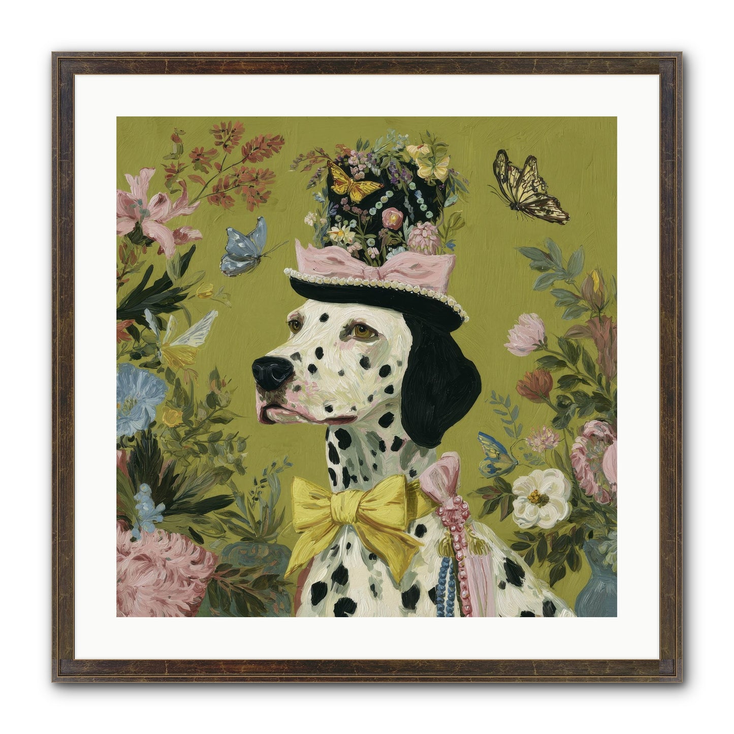 Whimsy’s Call Framed Print - Slimwoods Black/Gold 24x24