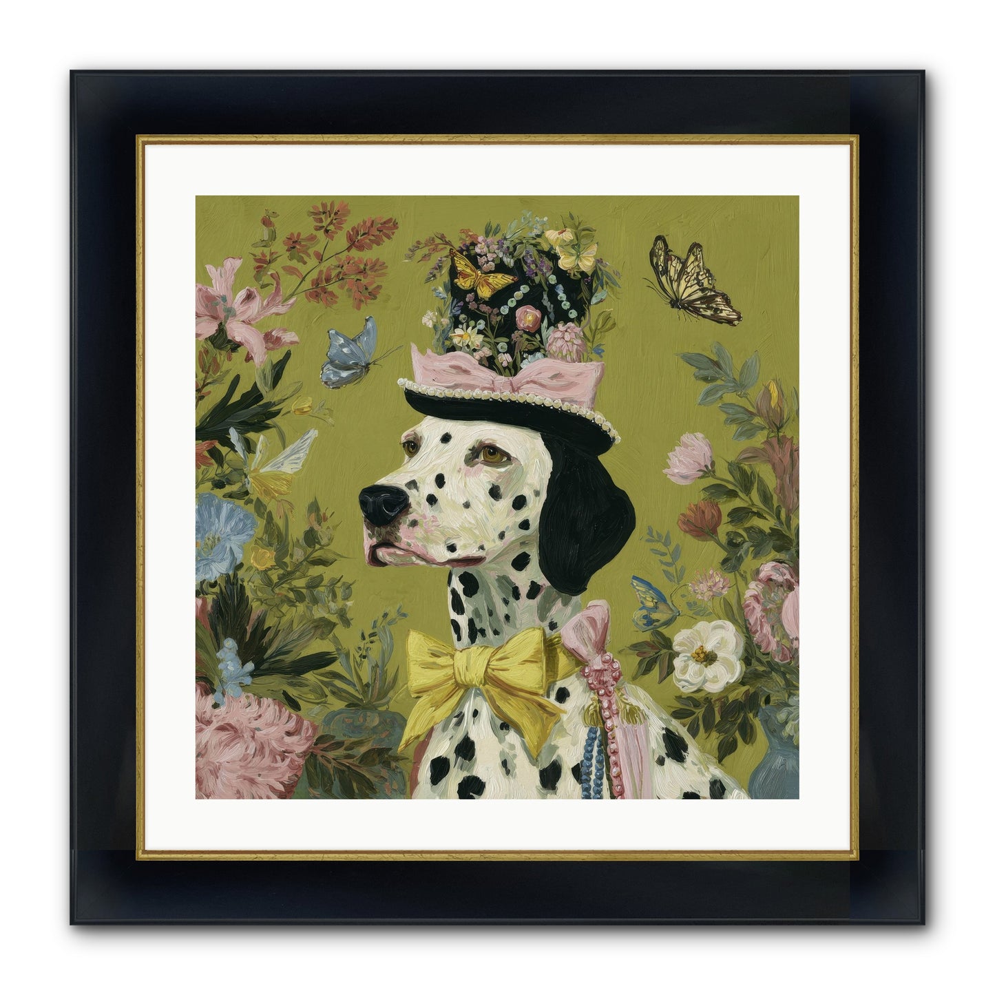 Whimsy’s Call Framed Print - Wide Black w/Gold 24x24