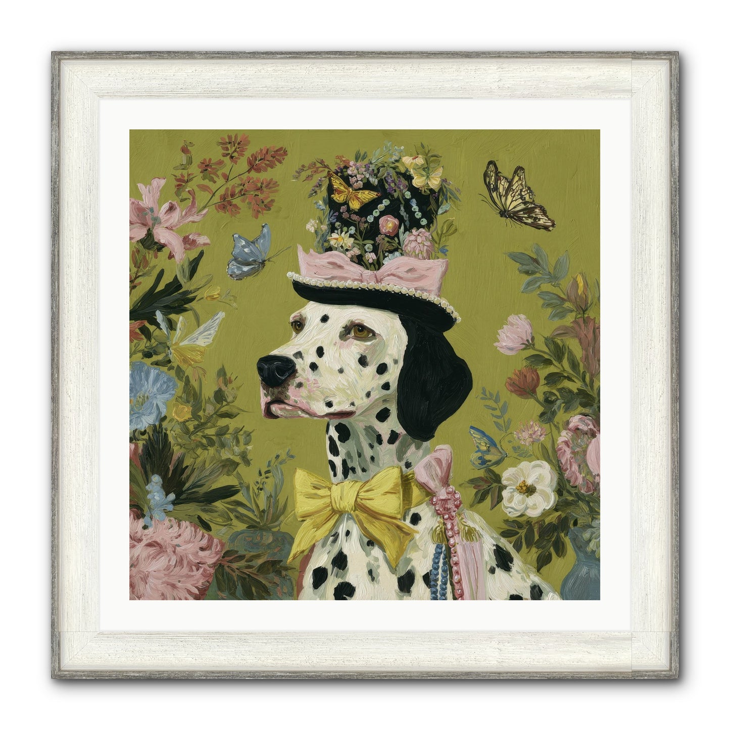 Whimsy’s Call Framed Print - Driftwood White 30x30