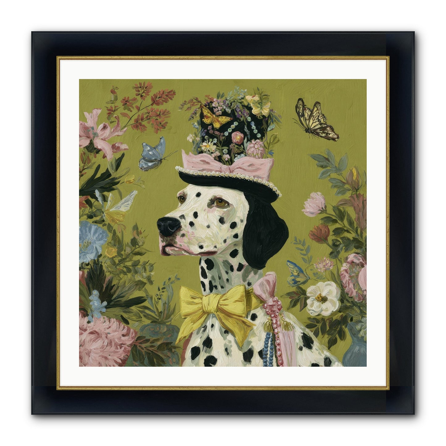 Whimsy’s Call Framed Print - Wide Black w/Gold 30x30