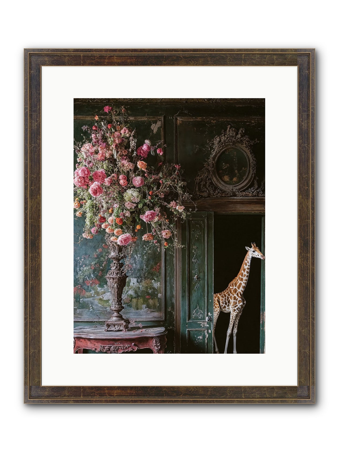 Whispered Entrance Framed Print - Slimwoods Black/Gold 12x16