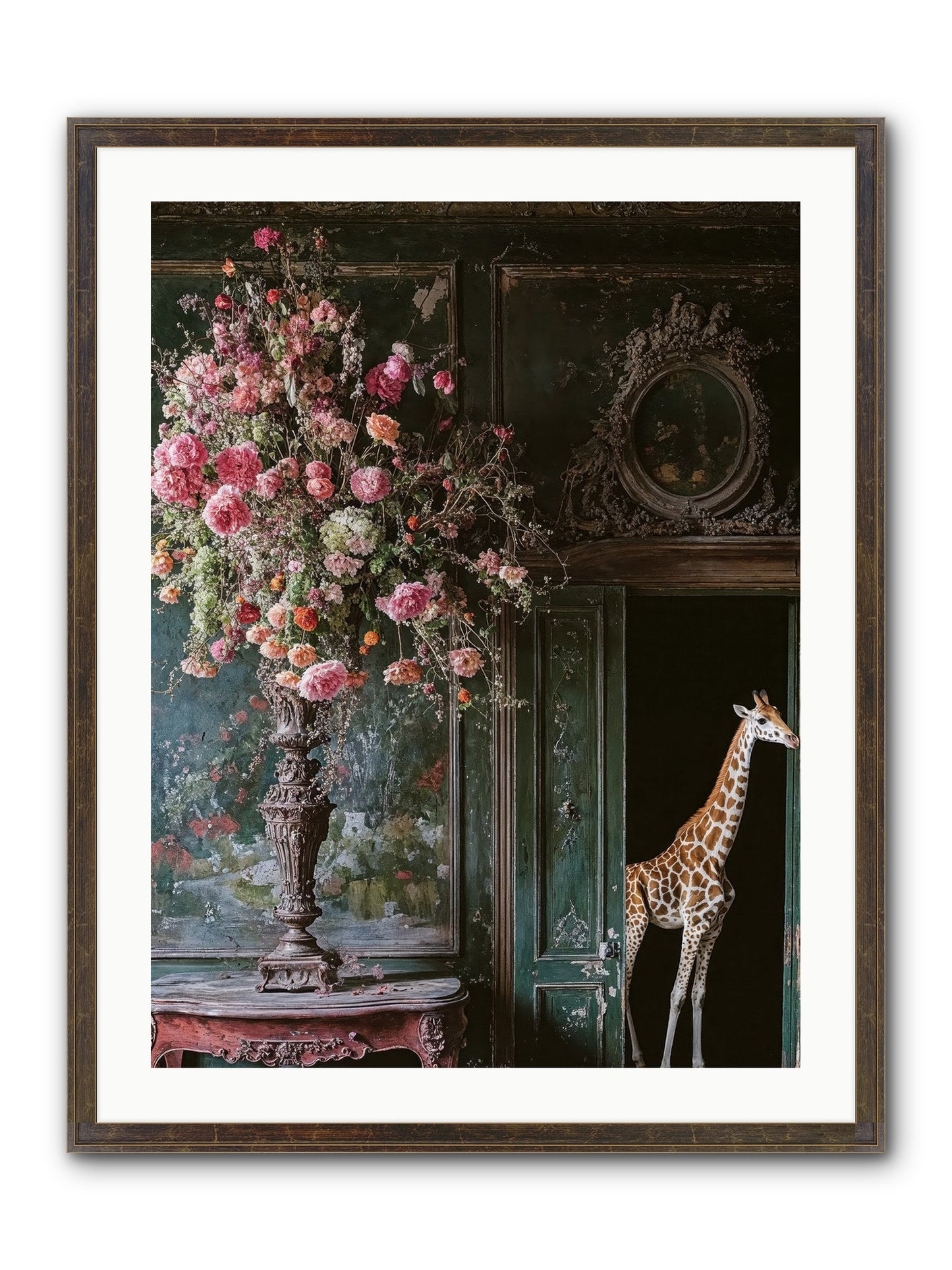 Whispered Entrance Framed Print - Slimwoods Black/Gold 24x32