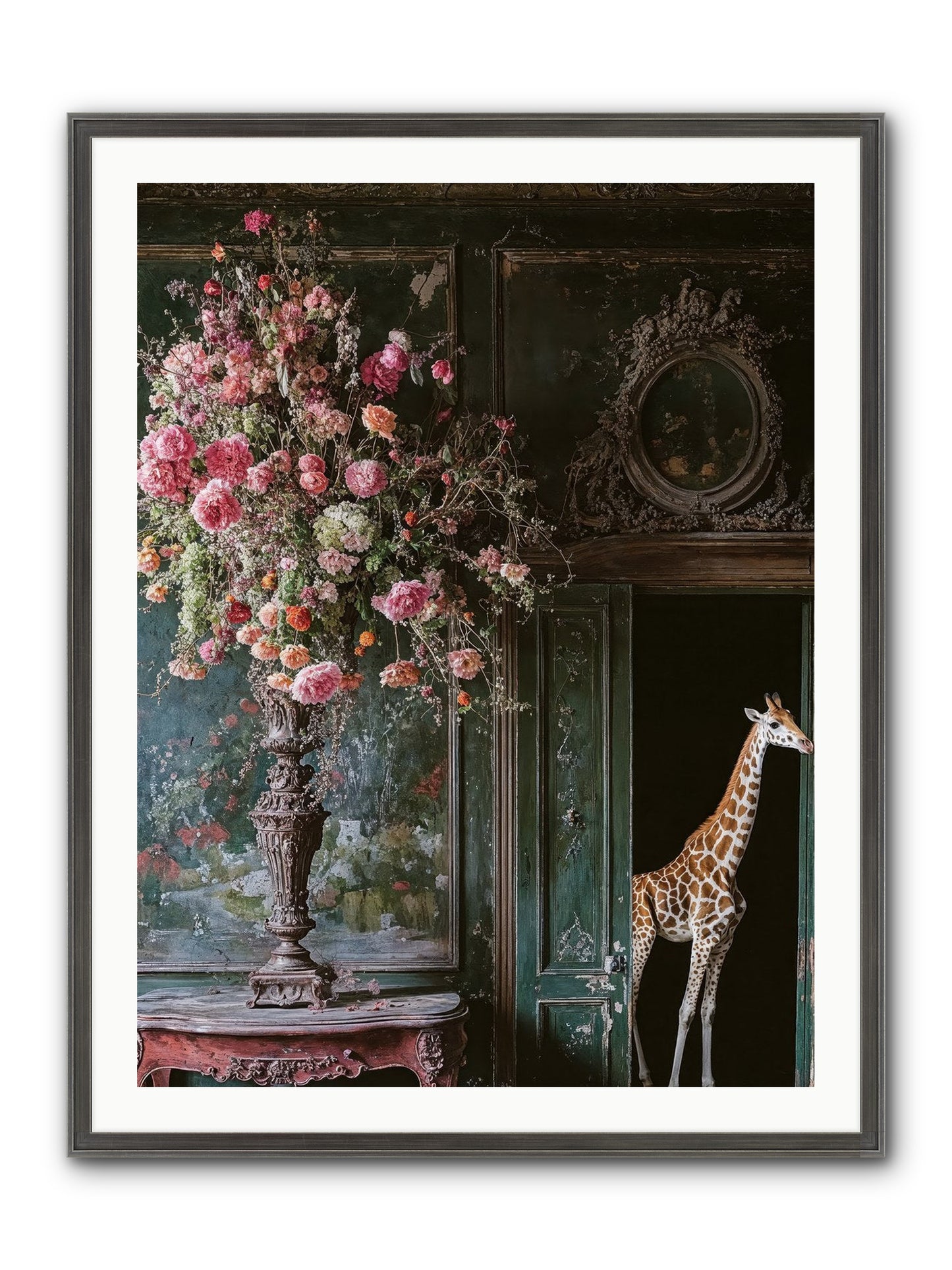 Whispered Entrance Framed Print - Slimwoods Black/Silver 30x40
