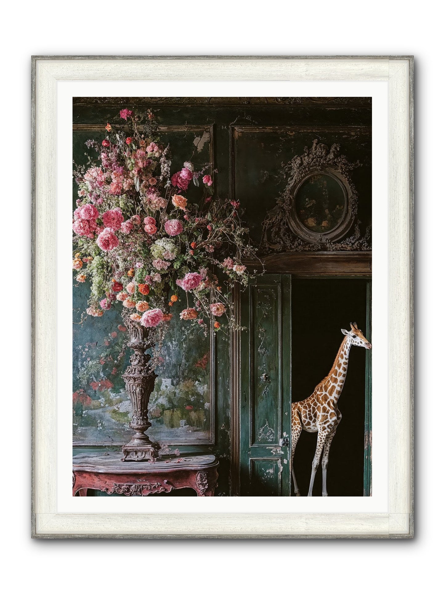 Whispered Entrance Framed Print - Driftwood White 36x48