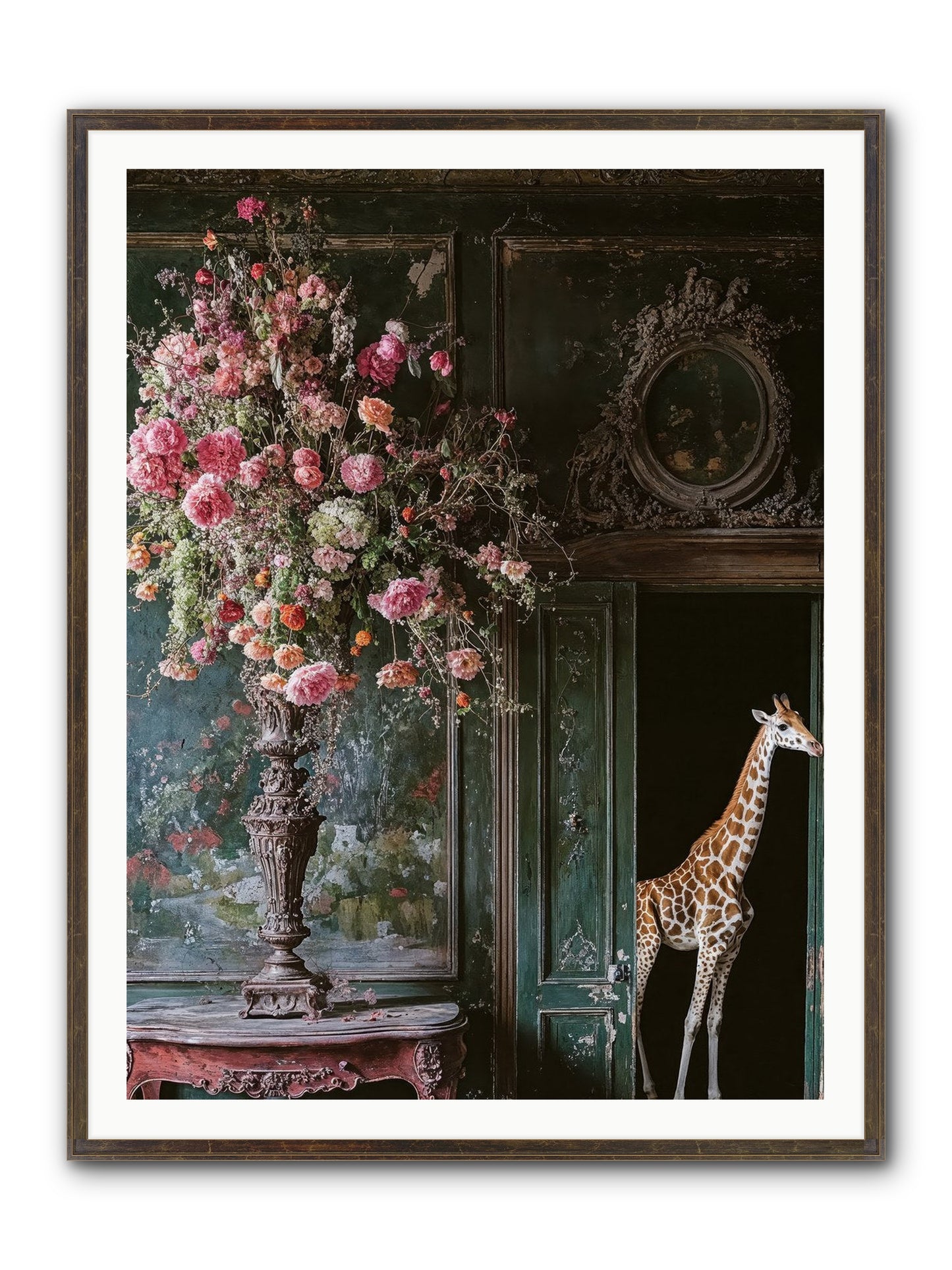 Whispered Entrance Framed Print - Slimwoods Black/Gold 36x48